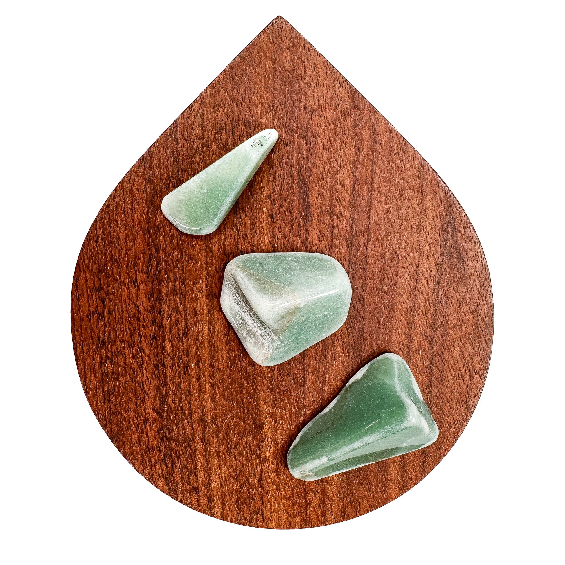 Green Aventurine Semi-Matte Tumbled Stone Specimen - 3 pcs.-The Bead Gallery Honolulu
