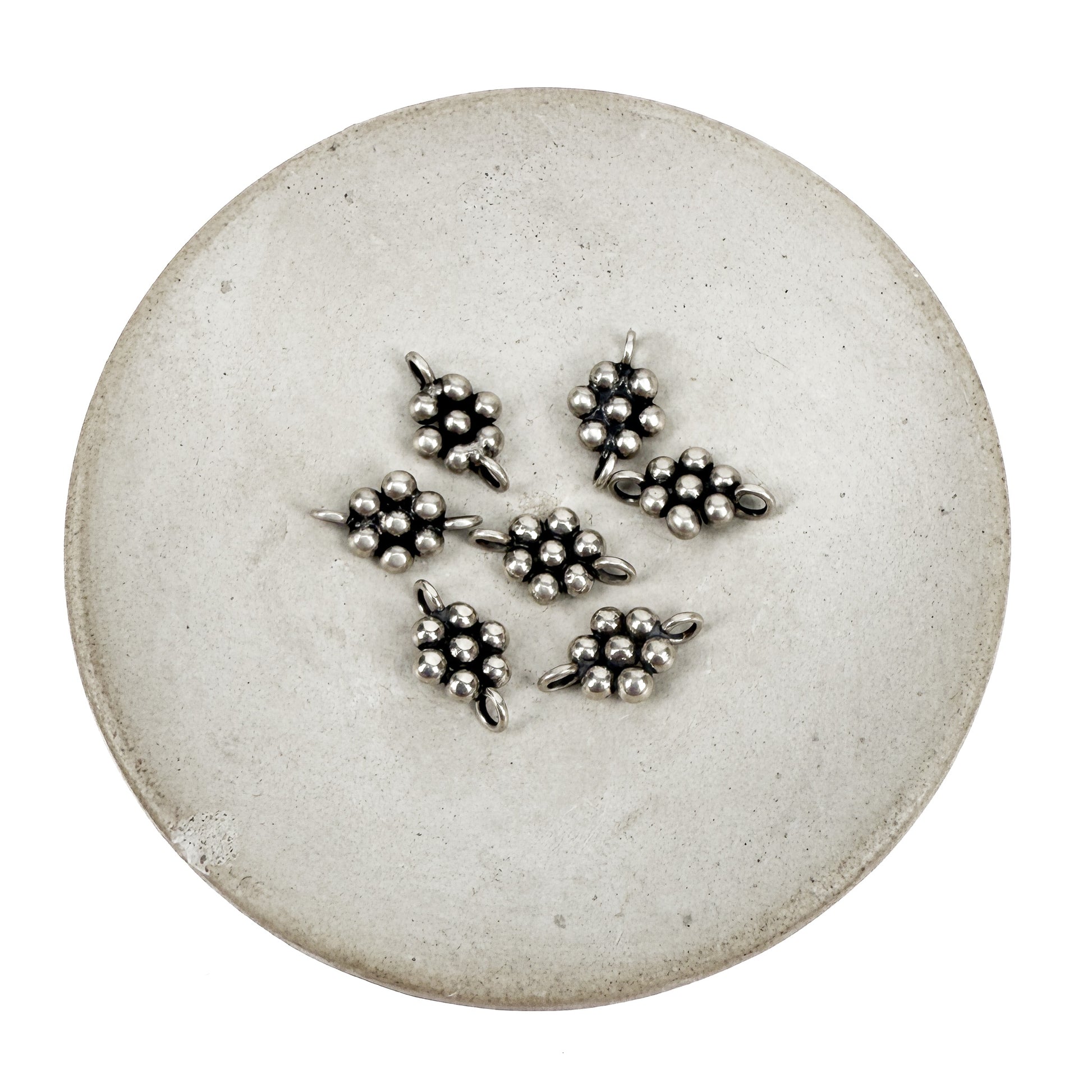 Flower 8x12mm Sterling Silver Link Bead (1 pc/M2083)-The Bead Gallery Honolulu