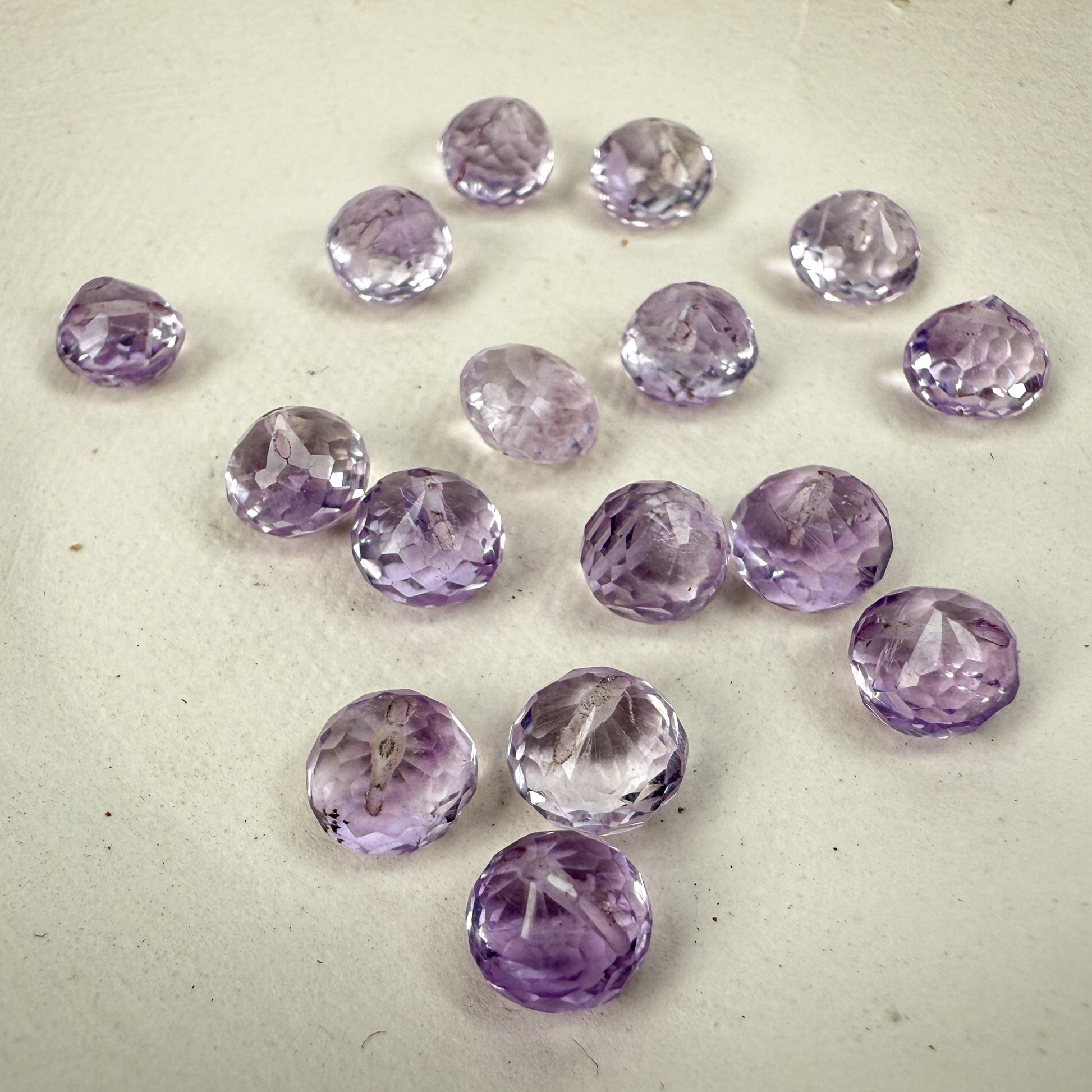 Amethyst 7x7.5mm Faceted Briolette Bead (1 pc/P3437)-The Bead Gallery Honolulu