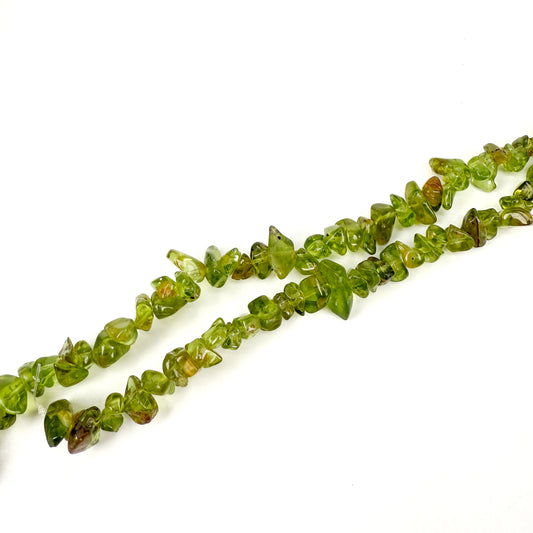 Arizona Peridot Small Tumbled Chip Bead - 8" Strand (GEM625)-The Bead Gallery Honolulu