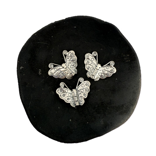 Vintage Asian Butterfly Bead - Sterling Silver (1 pc/M2035)-The Bead Gallery Honolulu