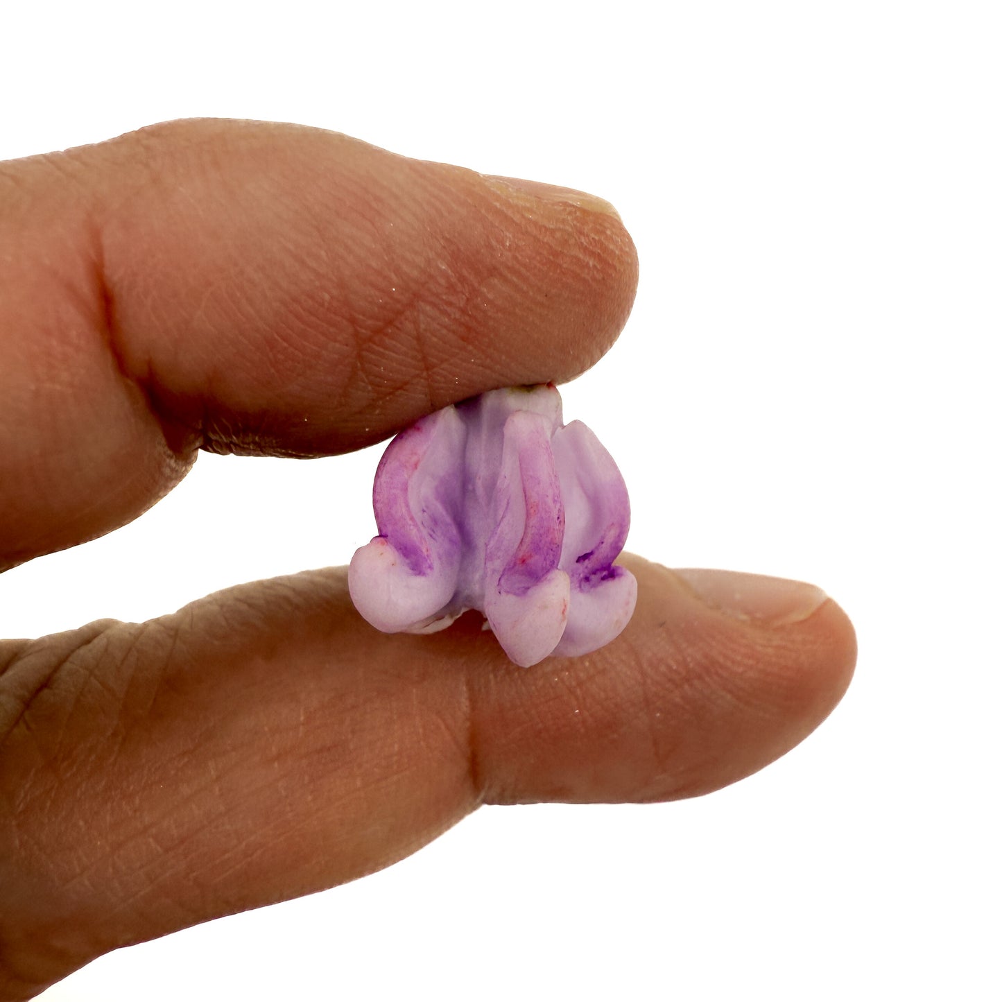 Hawaiian Crown Flower 12mm Hand Painted Purple Clay Bead (C132)-The Bead Gallery Honolulu