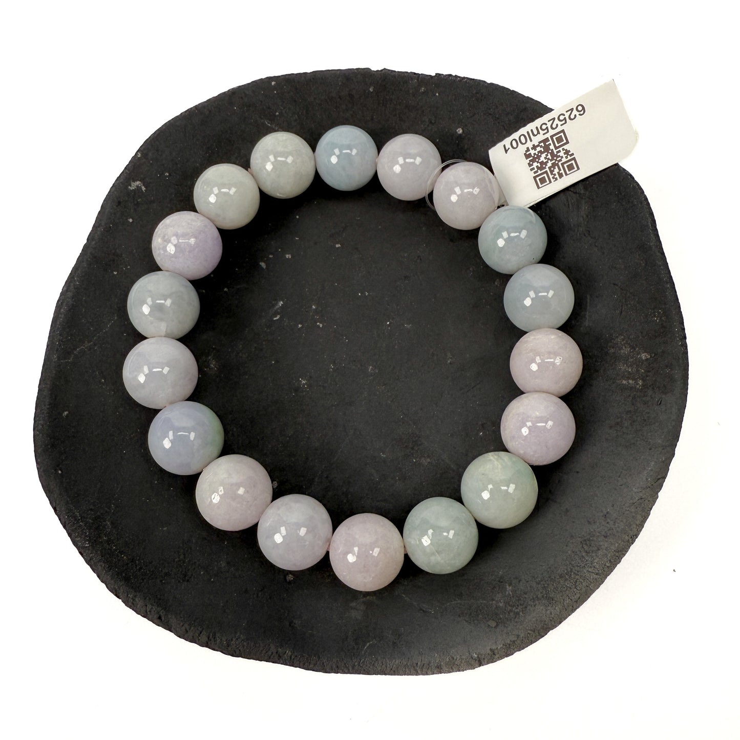 Jade 11mm Smooth Round Bead Stretchy Cord Bracelet (J321)-The Bead Gallery Honolulu