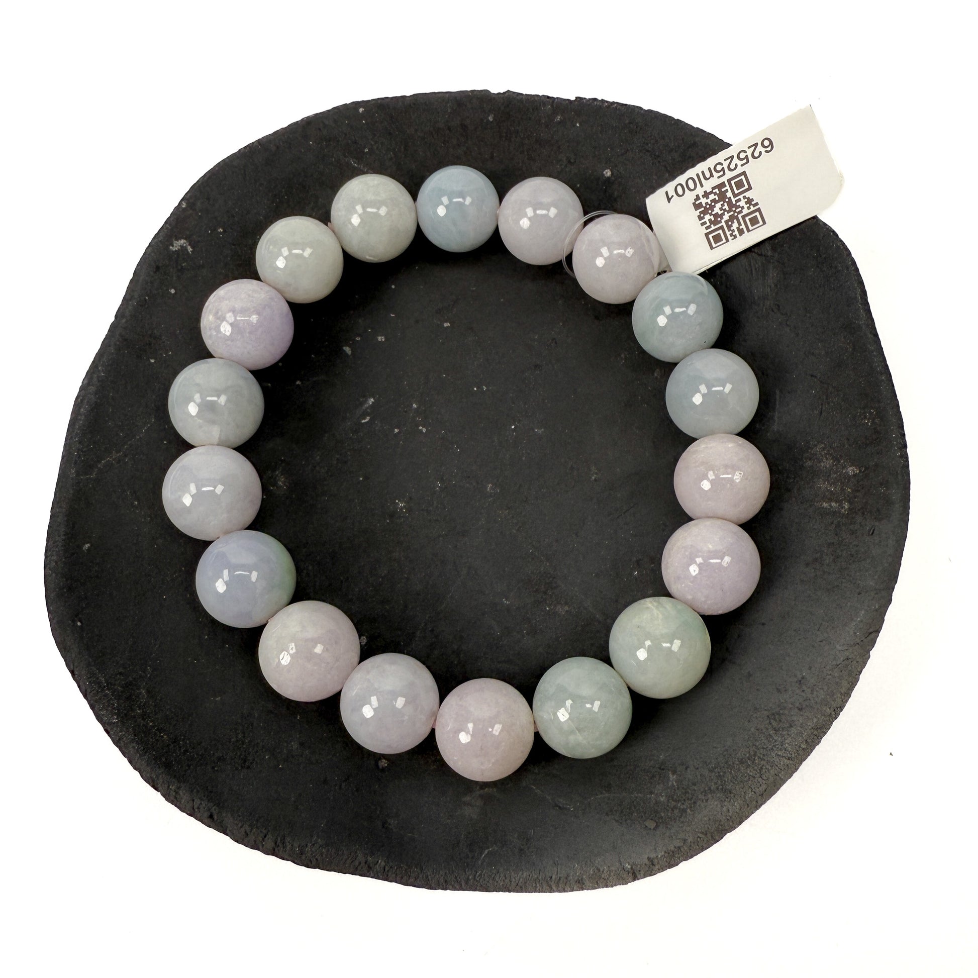 Jade 11mm Smooth Round Bead Stretchy Cord Bracelet (J321)-The Bead Gallery Honolulu