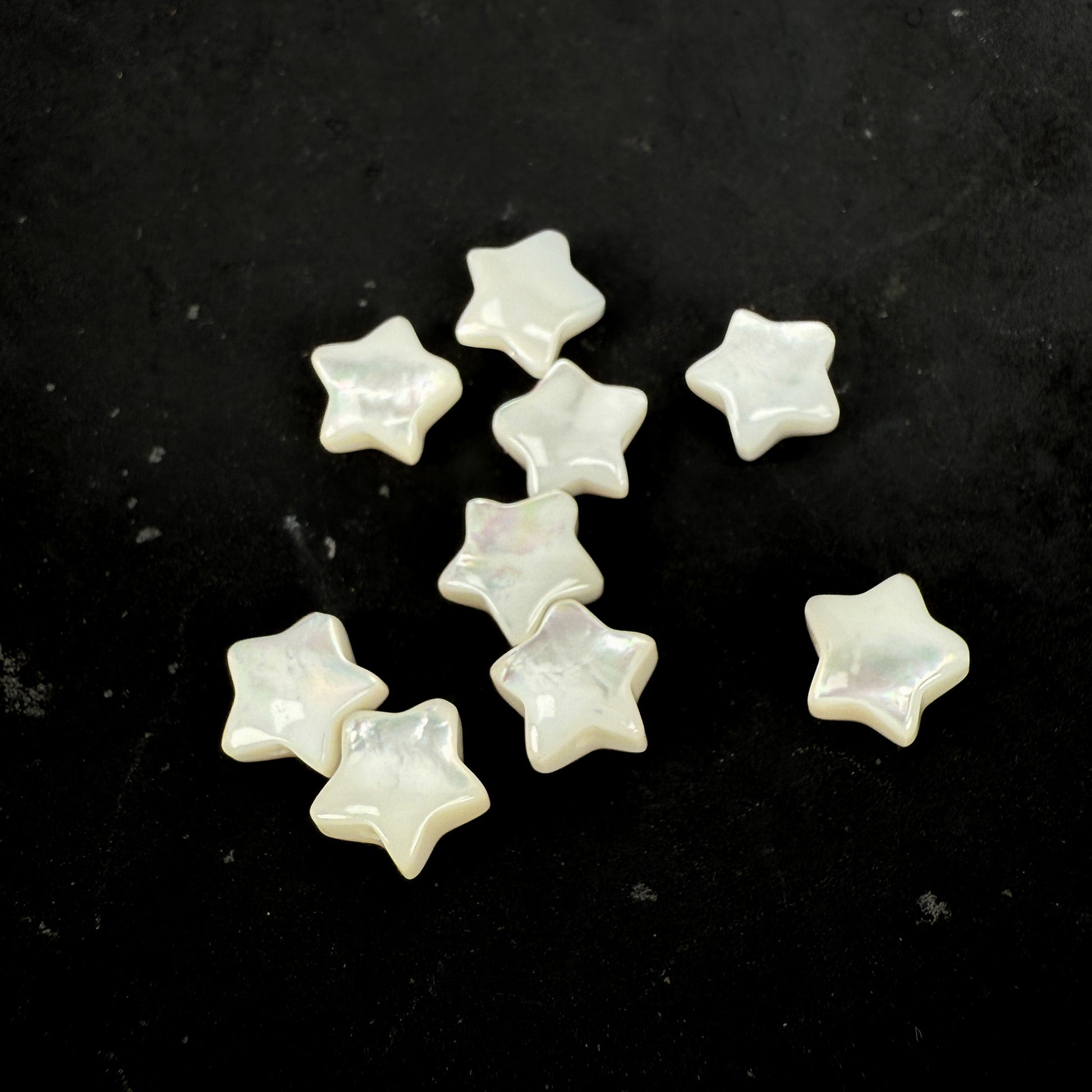 Mother of Pearl Shell Star Bead 2 Sizes - (1 pc/P3286)-The Bead Gallery Honolulu