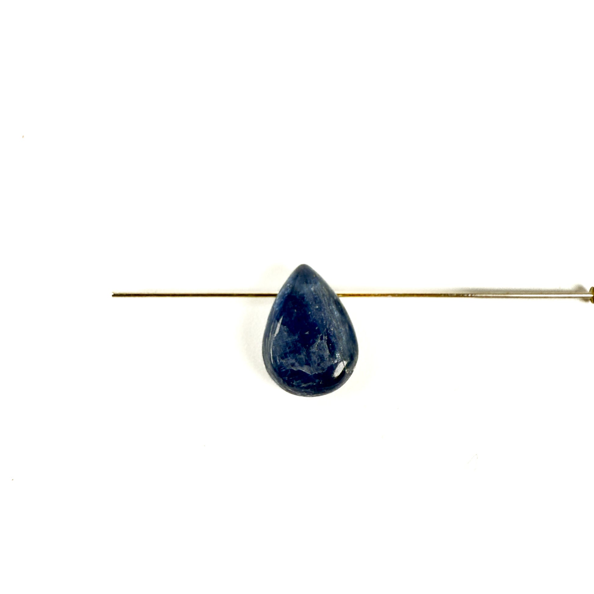 Kyanite Smooth Flat Pear Tip-Drill Briolette Drop Bead (1 pc/GEM296)-The Bead Gallery Honolulu