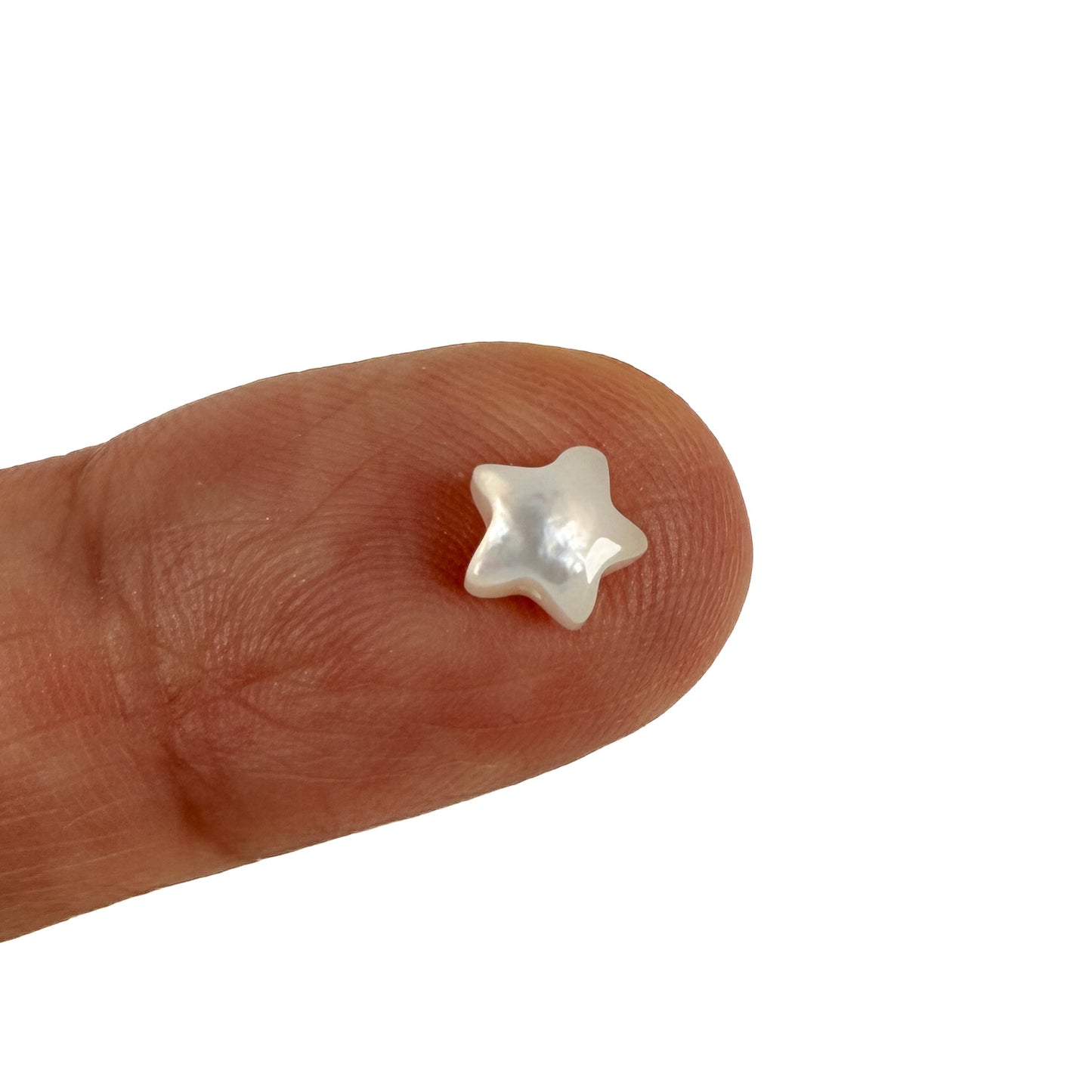Mother of Pearl Shell Star Bead 2 Sizes - (1 pc/P3286)-The Bead Gallery Honolulu