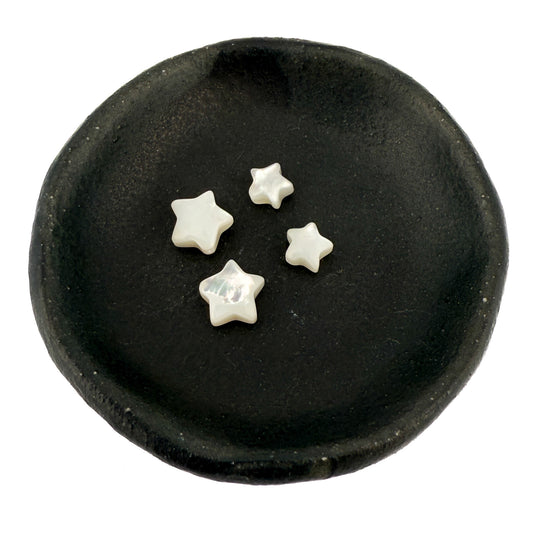 Mother of Pearl Shell Star Bead 2 Sizes - (1 pc/P3286)-The Bead Gallery Honolulu