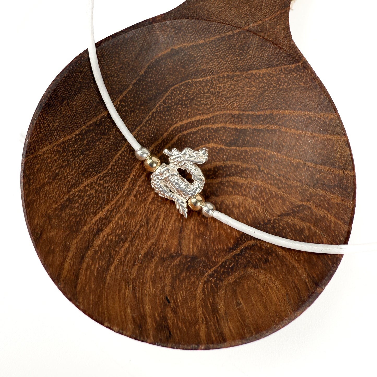 Indian Leather 1mm Round Cord - 1 foot | Metallic Bronze | Metallic Brown | White (CD65)