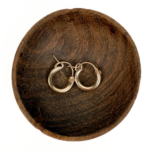 12mm Click-Back Hoop - Gold-Filled (1 pair/G676)