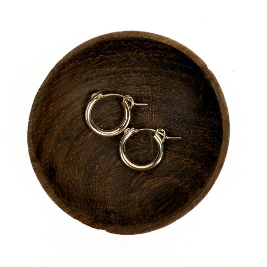 13mm Click-Back Hoop - Gold-Filled (1pair/G675)