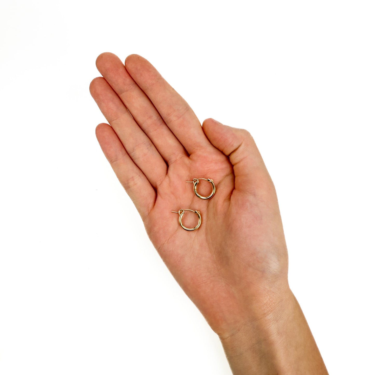 13mm Click-Back Hoop - Gold-Filled (1pair/G675)