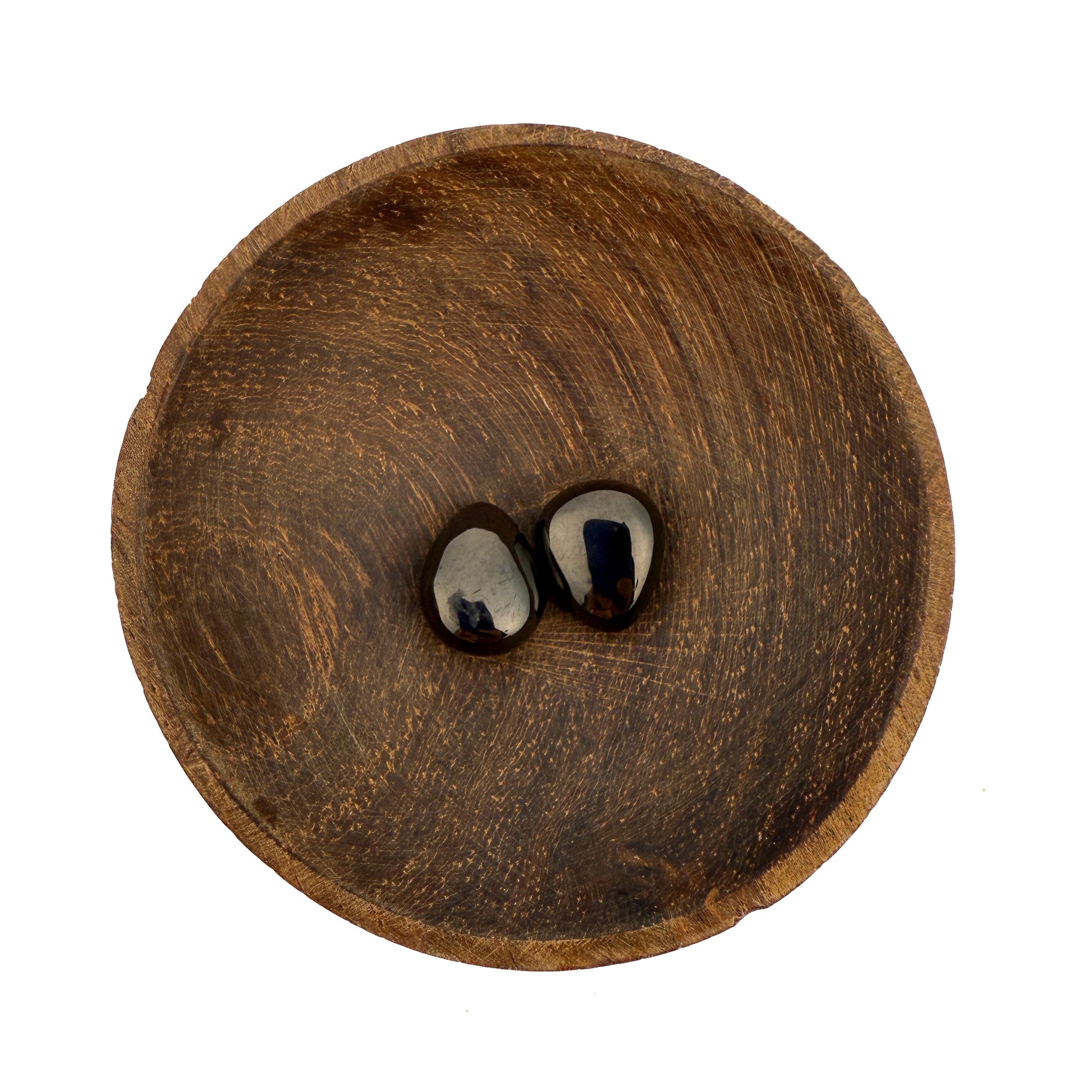 Shungite Smooth Tip Drilled Briolette Beads (2 pcs/P3354)-The Bead Gallery Honolulu