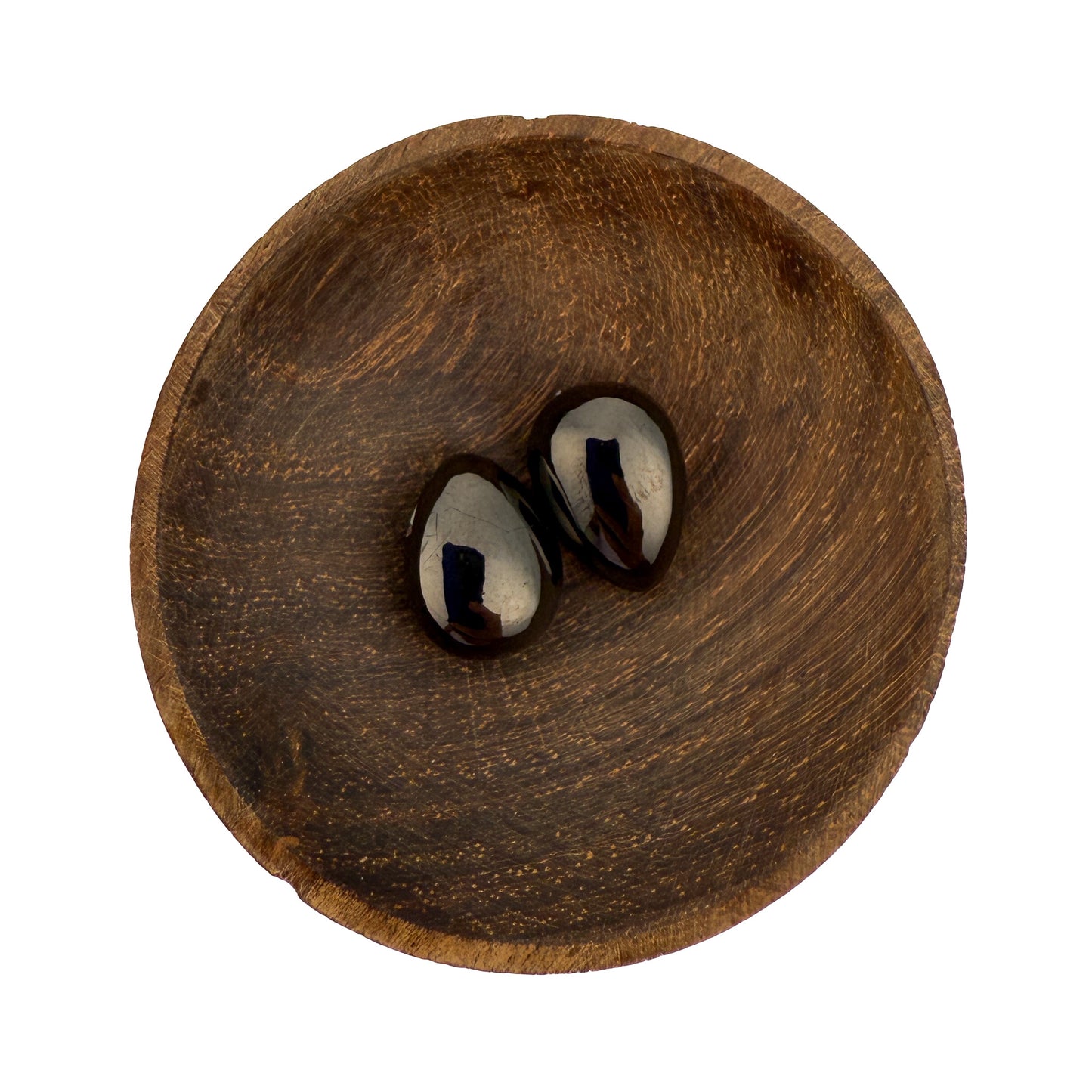 Shungite Smooth Tip Drilled Briolette Beads (2 pcs/P3354)-The Bead Gallery Honolulu