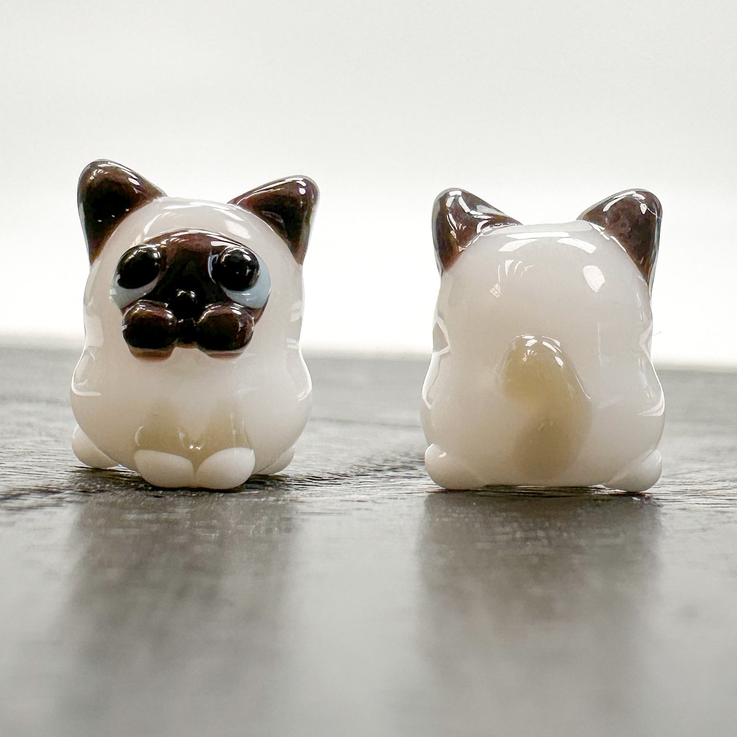 Chibi Handmade Glass Beads - Birman Cat with Body-The Bead Gallery Honolulu