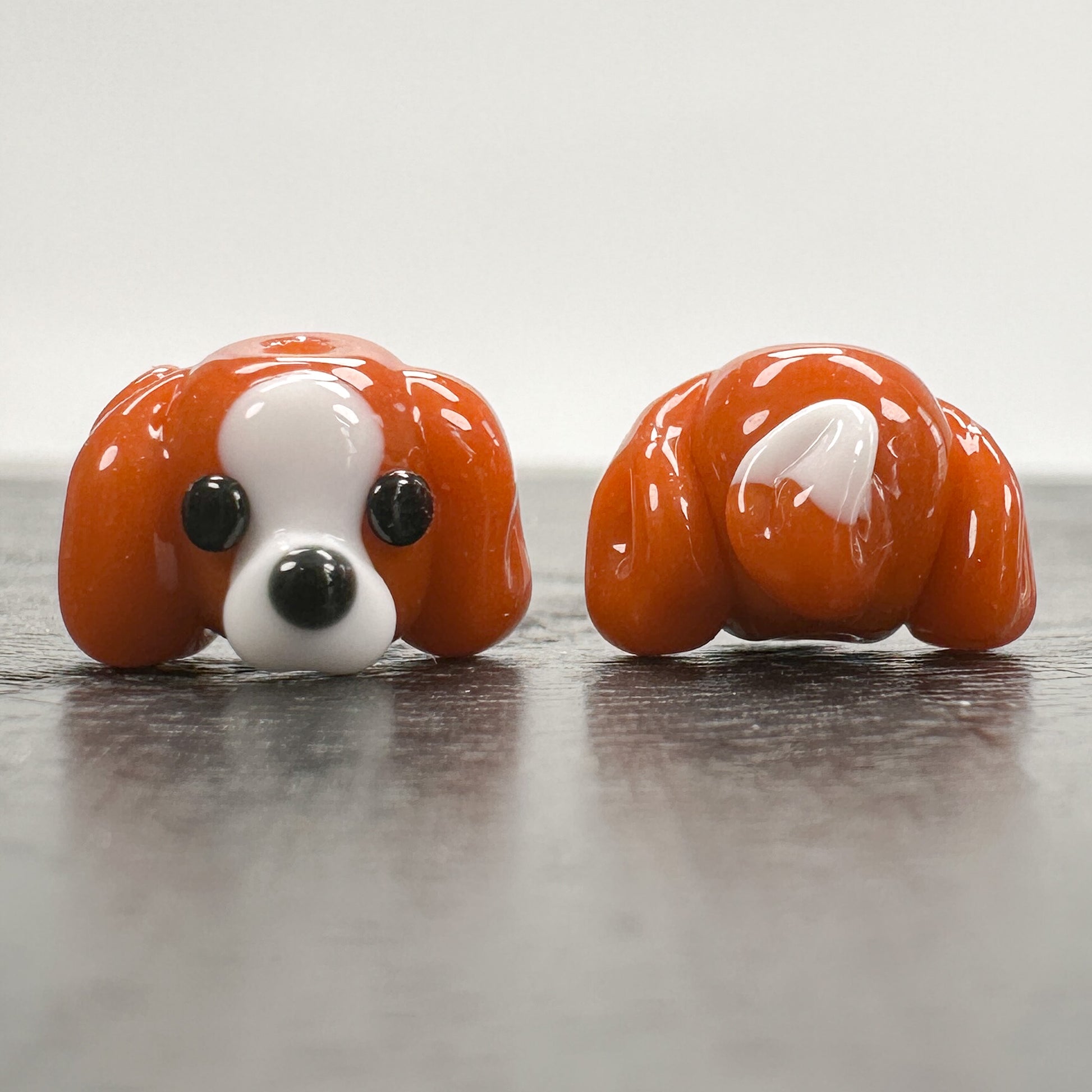 Chibi Handmade Glass Beads - Cavalier Blenheim Dog-The Bead Gallery Honolulu