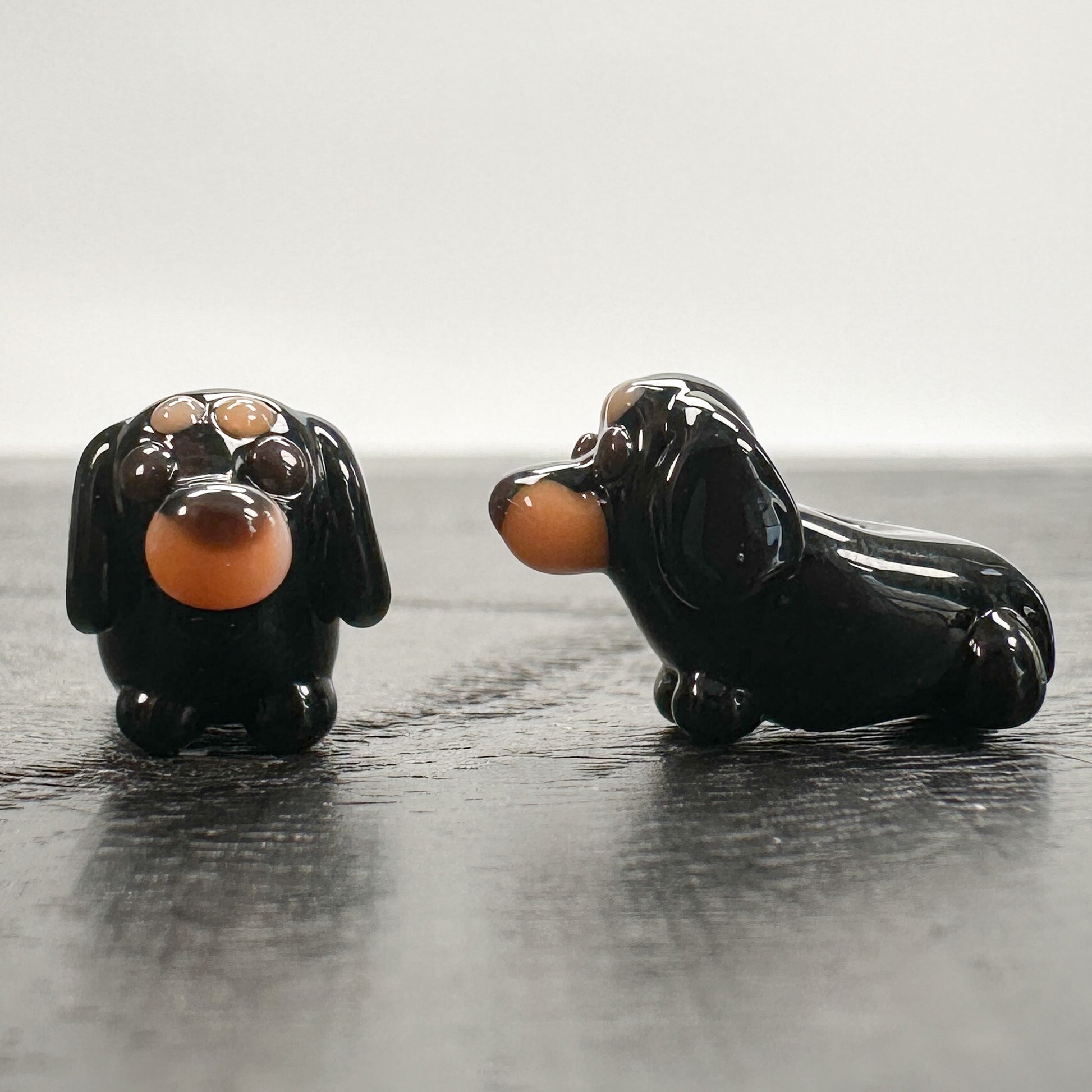 Chibi Beads - Dachshund Dog Body Black-The Bead Gallery Honolulu
