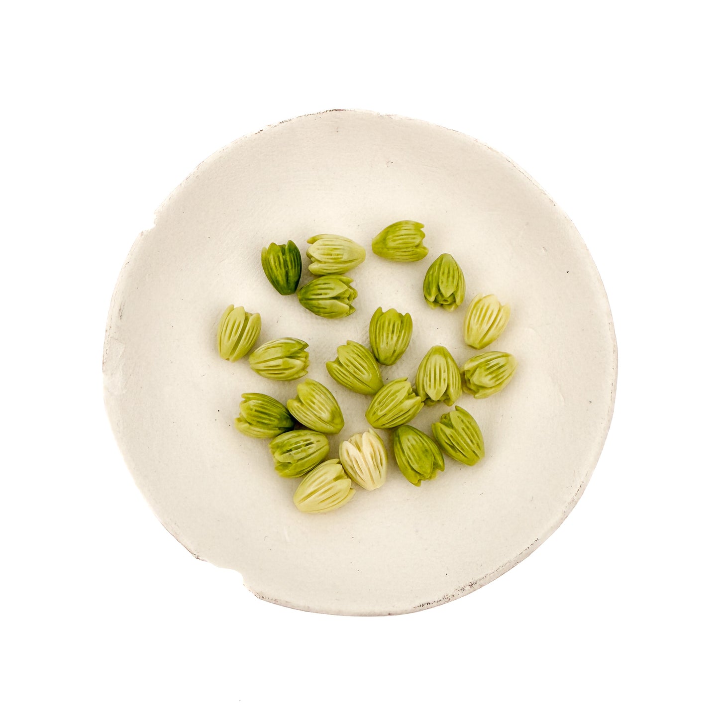 LIMITED RELEASE: Colorful Resin Pikake (Jasmine) 7.5x10mm Medium Flower Bead - Aqua|Green|Pink|Purple|Red |Mix (20 pcs/P3447)