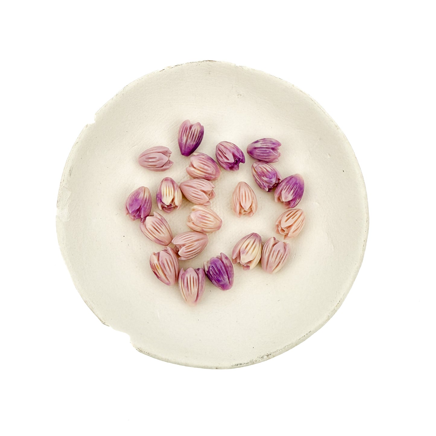 LIMITED RELEASE: Colorful Resin Pikake (Jasmine) 7.5x10mm Medium Flower Bead - Aqua|Green|Pink|Purple|Red |Mix (20 pcs/P3447)