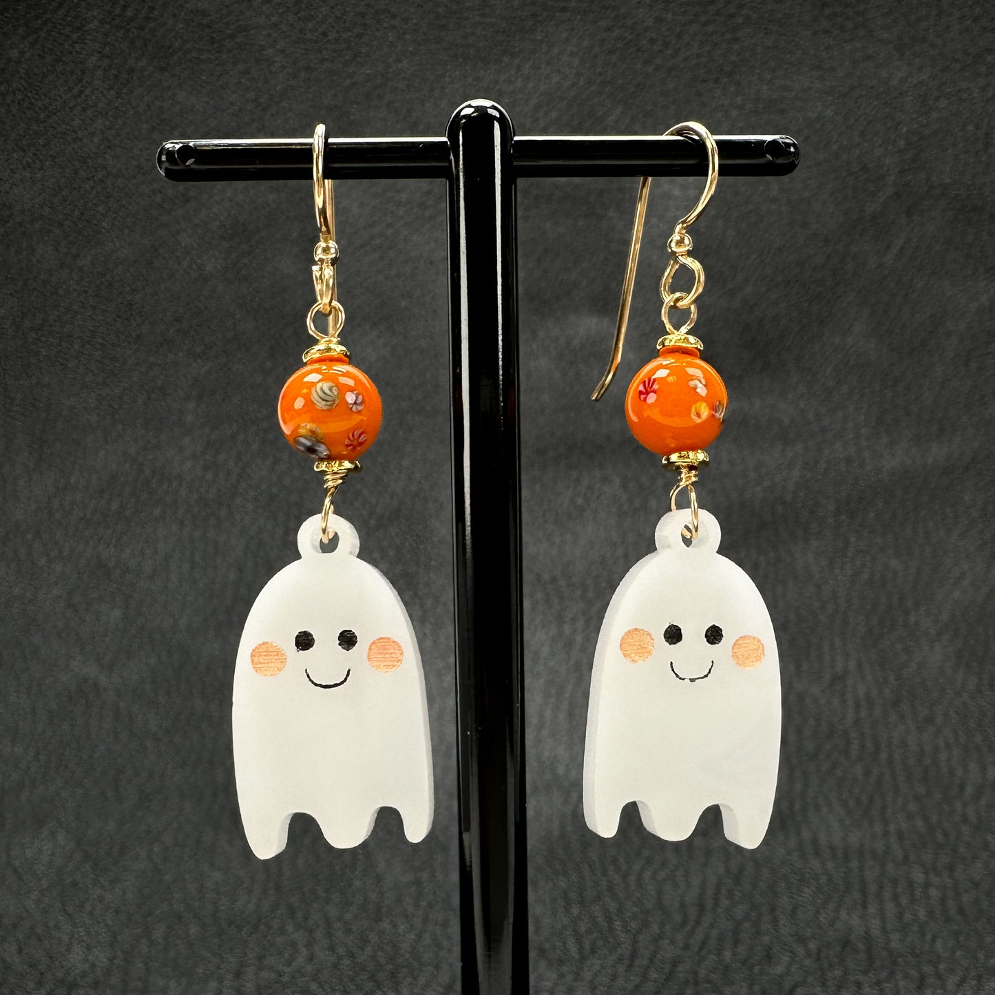 Boo-tiful Ghost or Bat Acrylic Jewelry - 1 pair (J282)