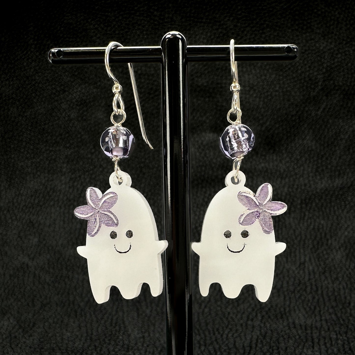 Boo-tiful Ghost or Bat Acrylic Jewelry - 1 pair (J282)