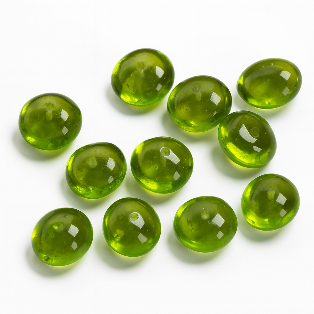 Peridot Large Smooth Rondelle Bead (1 pc/P2)-The Bead Gallery Honolulu