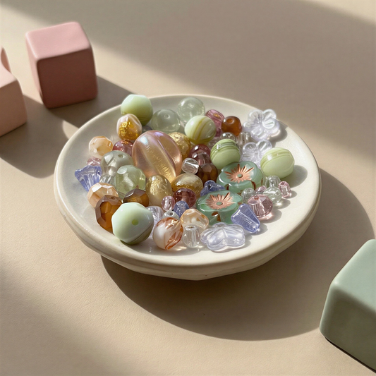 Petal and Leaf Czech Glass Super-Mix! - 55 pcs. (KT266) 