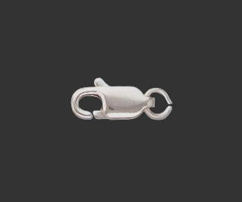 10x4mm Lobster Clasp w/open ring - Sterling Silver (1 pc/S110)