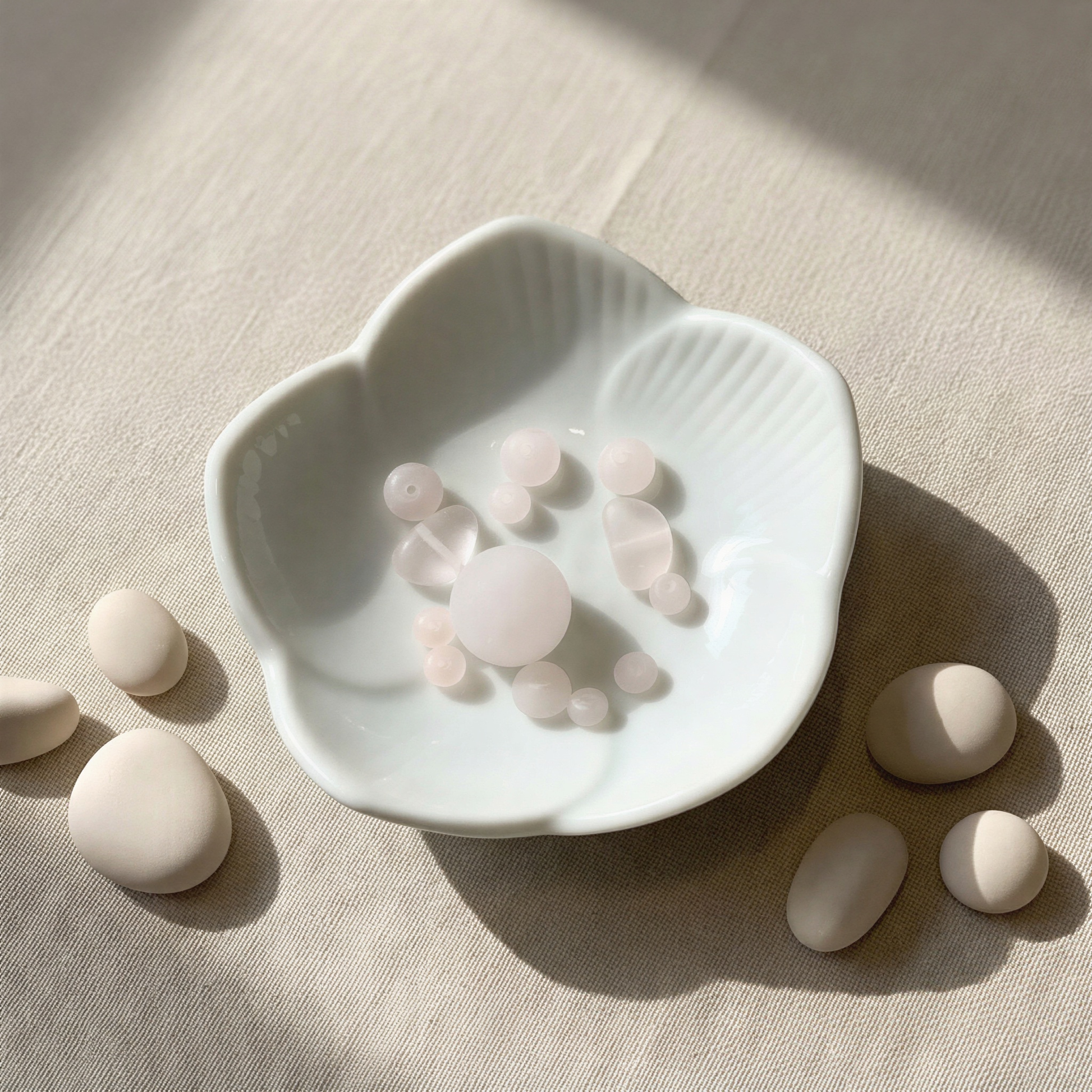 Tumbled Pebbles Rose Quartz Mix (13 pcs/KT301) 