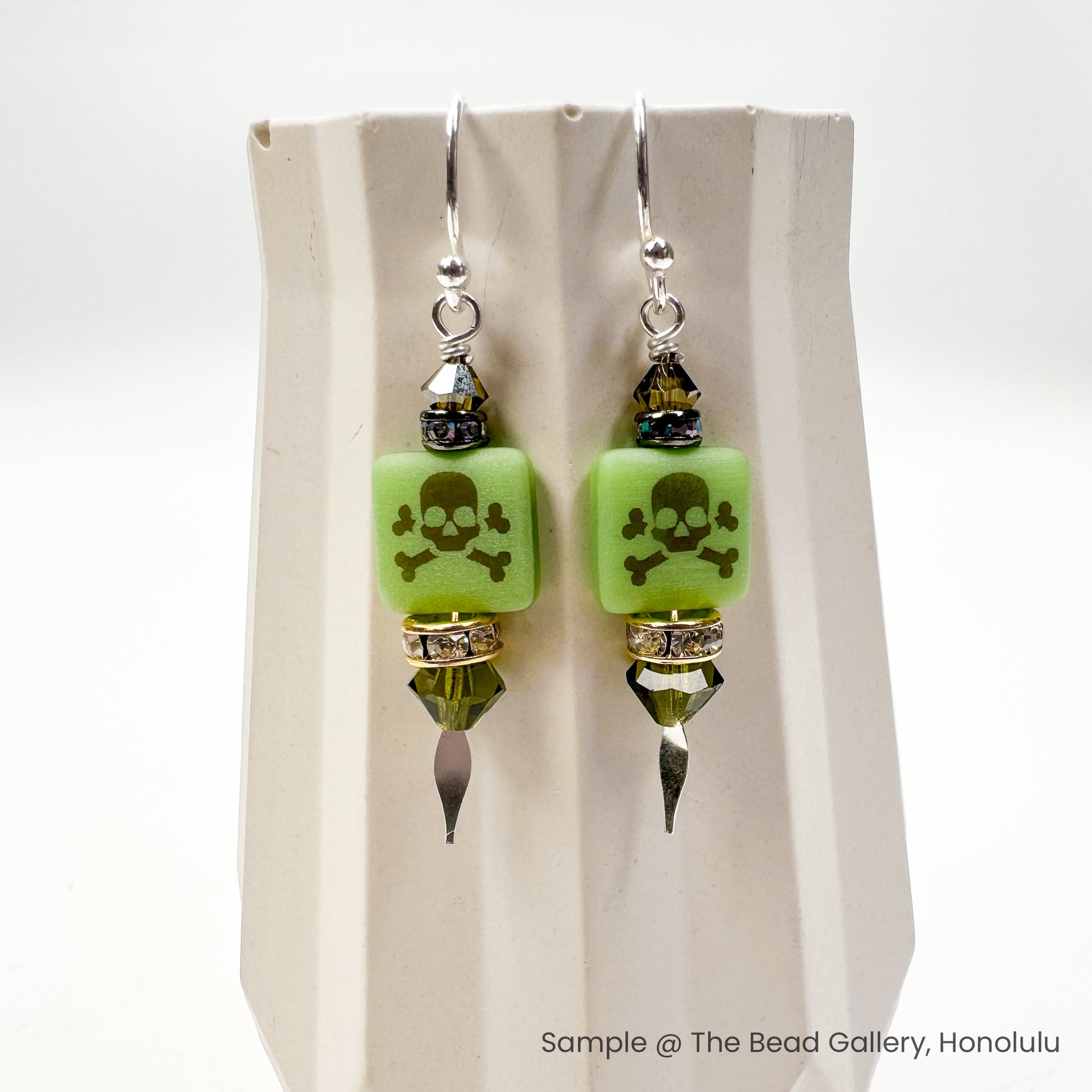 Skull and Crossbone Earrings Bead Mix - 1 set-The Bead Gallery Honolulu