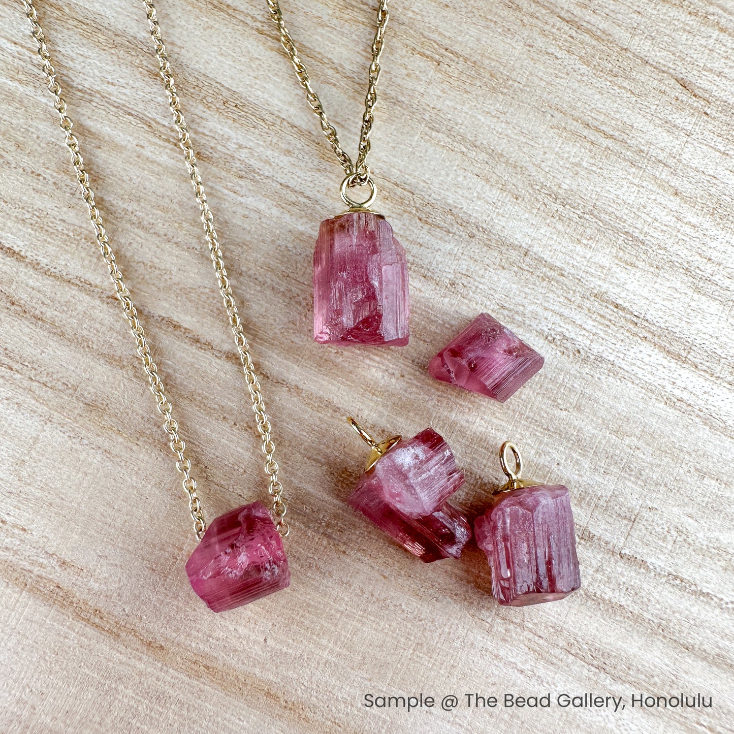 Natural Pink Rubellite Tourmaline Raw Crystal Specimen (2 Options) - 1 pc.-The Bead Gallery Honolulu