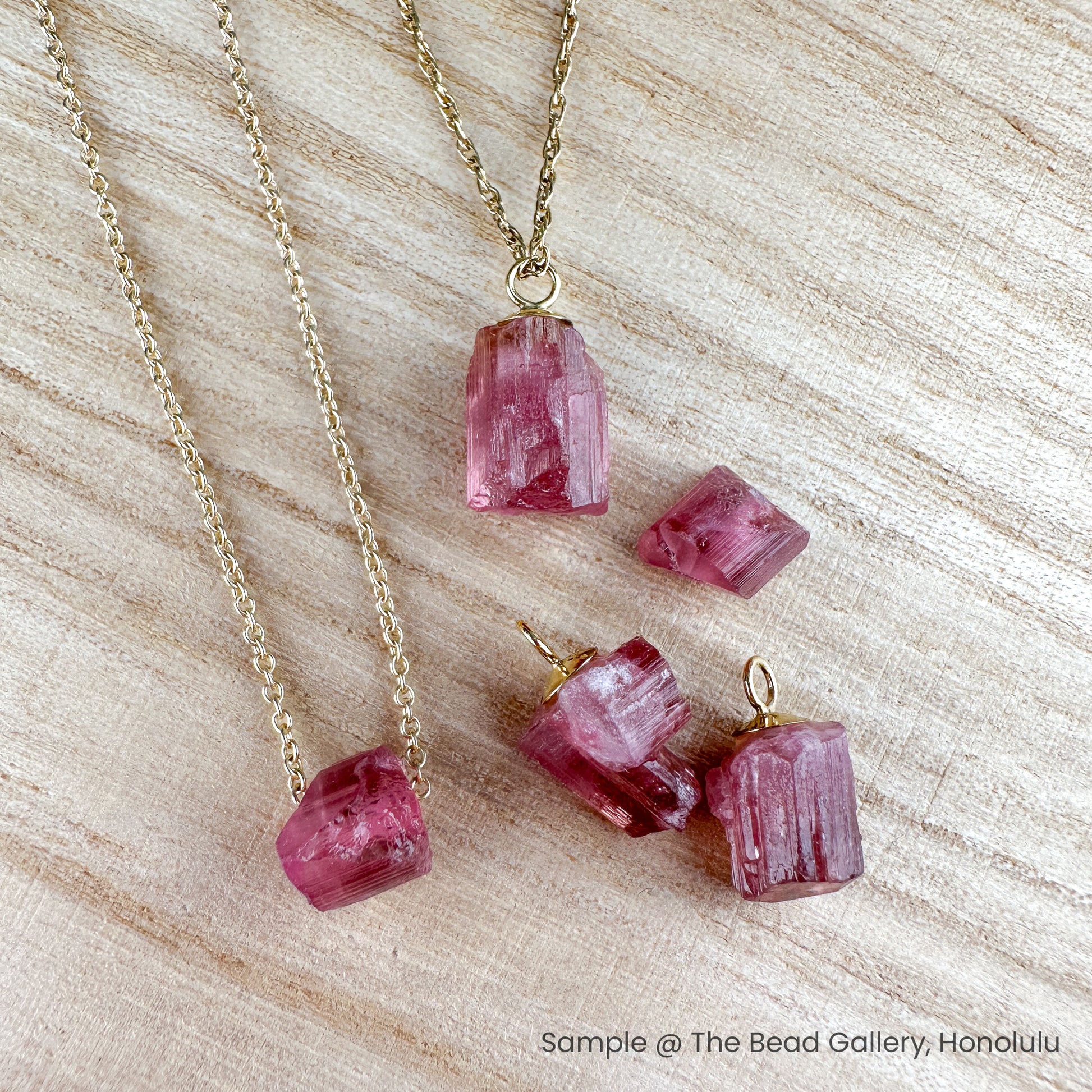 Natural Pink Rubellite Tourmaline Raw Crystal Specimen (2 Options) - 1 pc.-The Bead Gallery Honolulu