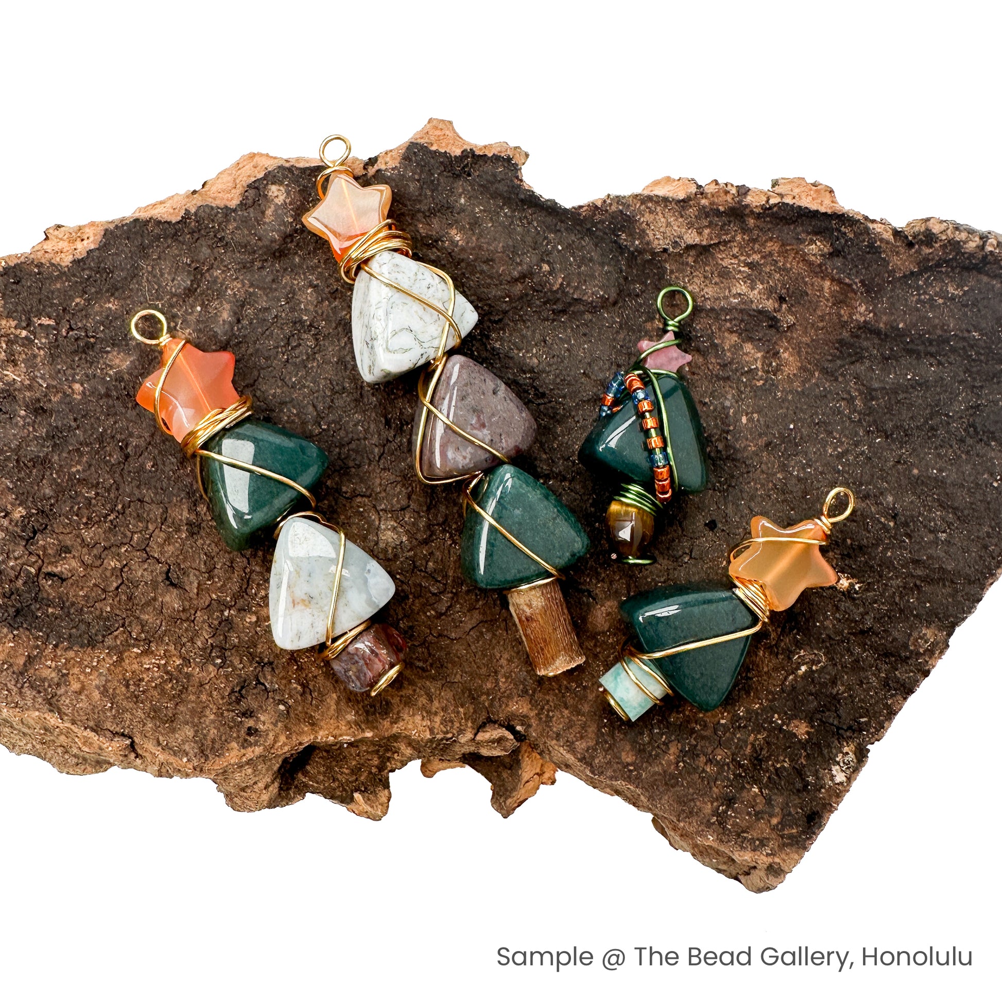 Christmas Tree Gemstone Mix - 10 pcs.-The Bead Gallery Honolulu