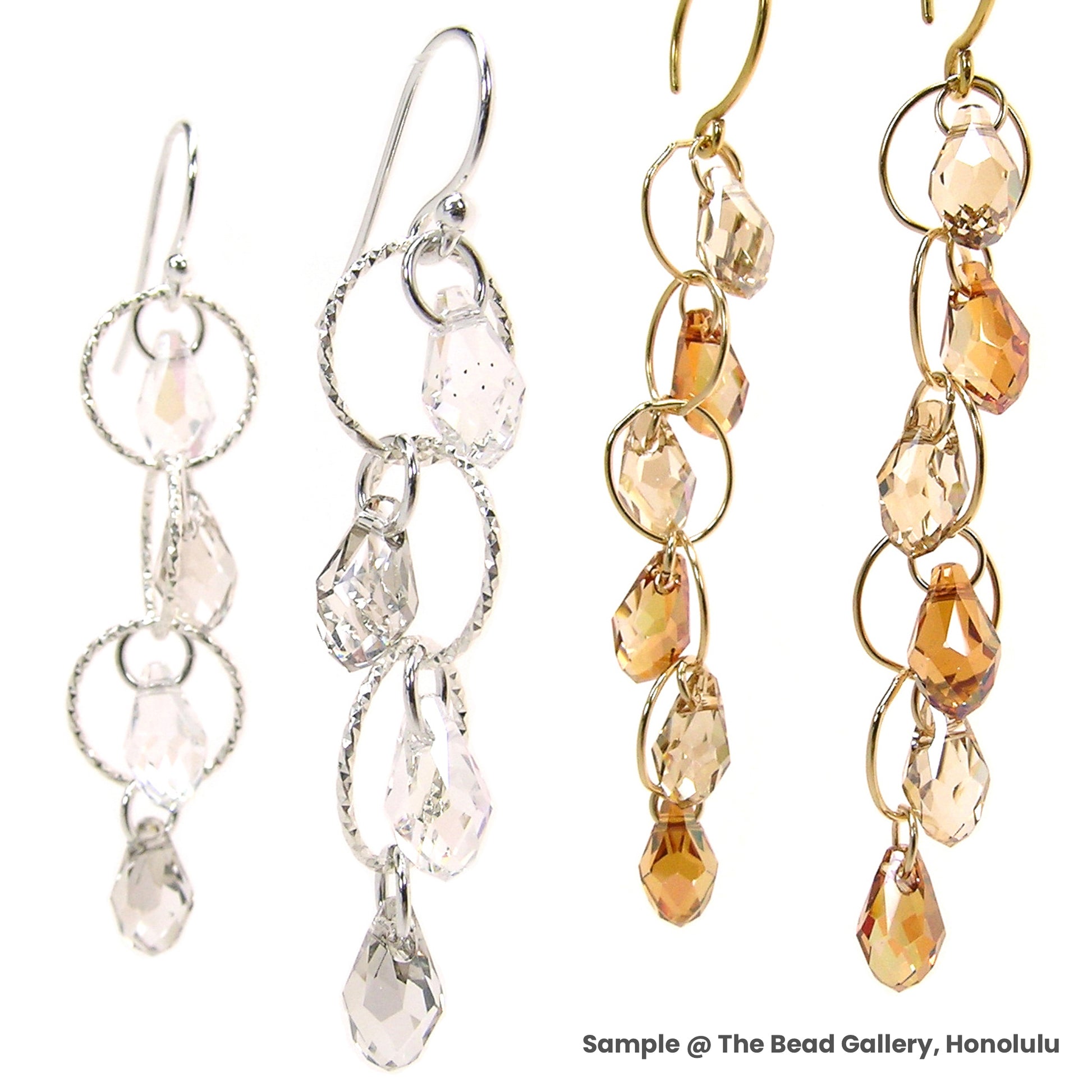 Bubble Chain Earring Crystal Bead Mix (3 Colors)- (MIX053/MIX054/MIX055)-The Bead Gallery Honolulu