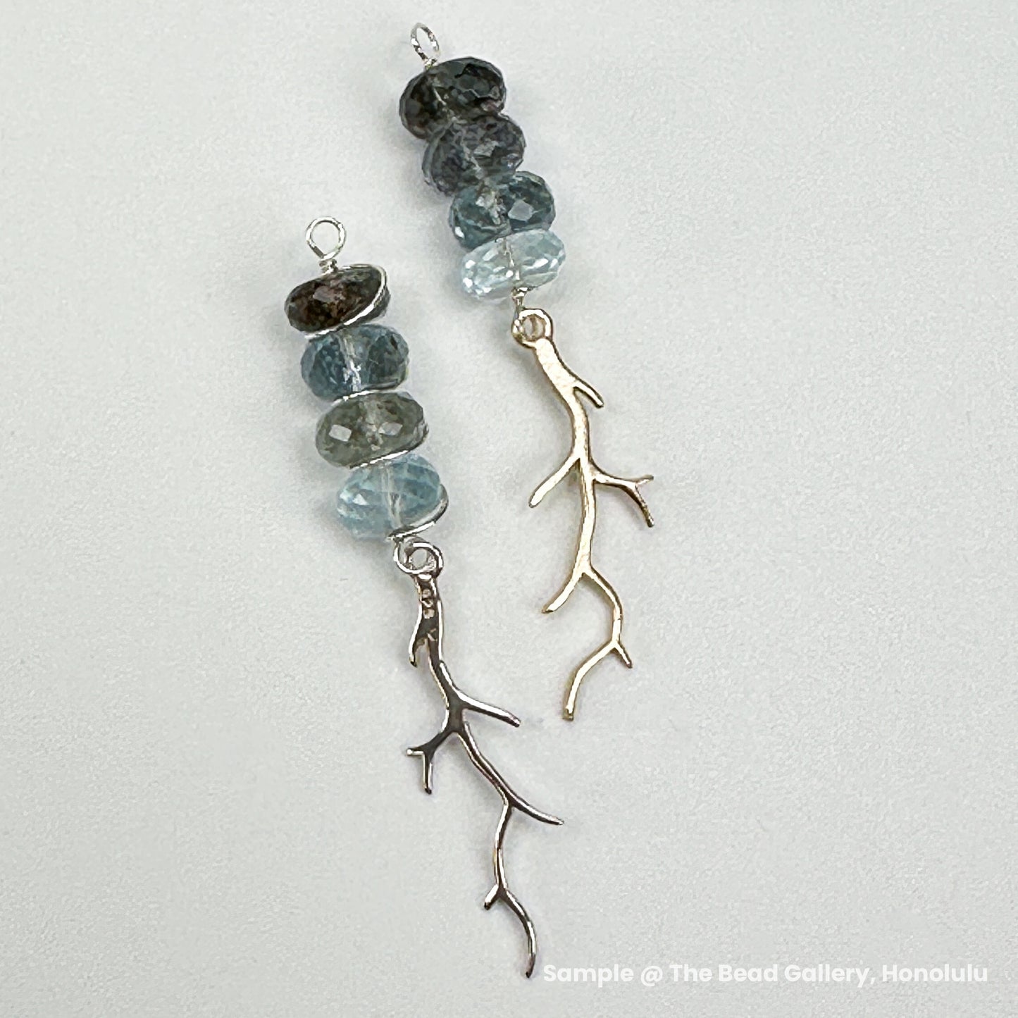 Moss Aquamarine 8mm Faceted Rondelle Bead - (GEM284)-The Bead Gallery Honolulu