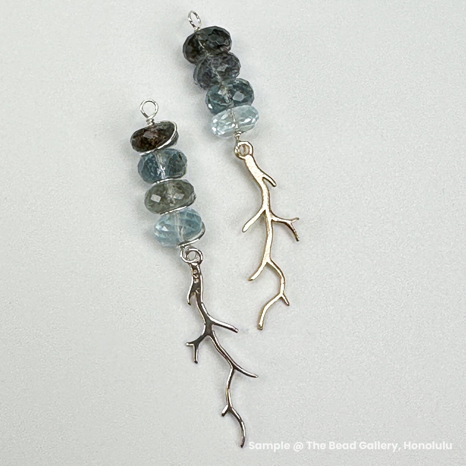 Moss Aquamarine 8mm Faceted Rondelle Bead - (GEM284)-The Bead Gallery Honolulu