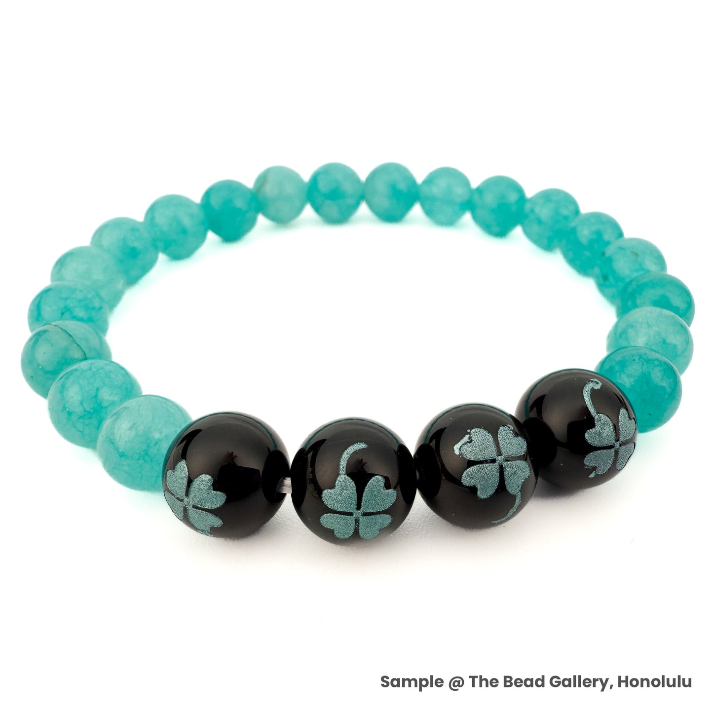 Aqua Stone 8mm Round Bead - 7.5" Strand (GEM447)-The Bead Gallery Honolulu