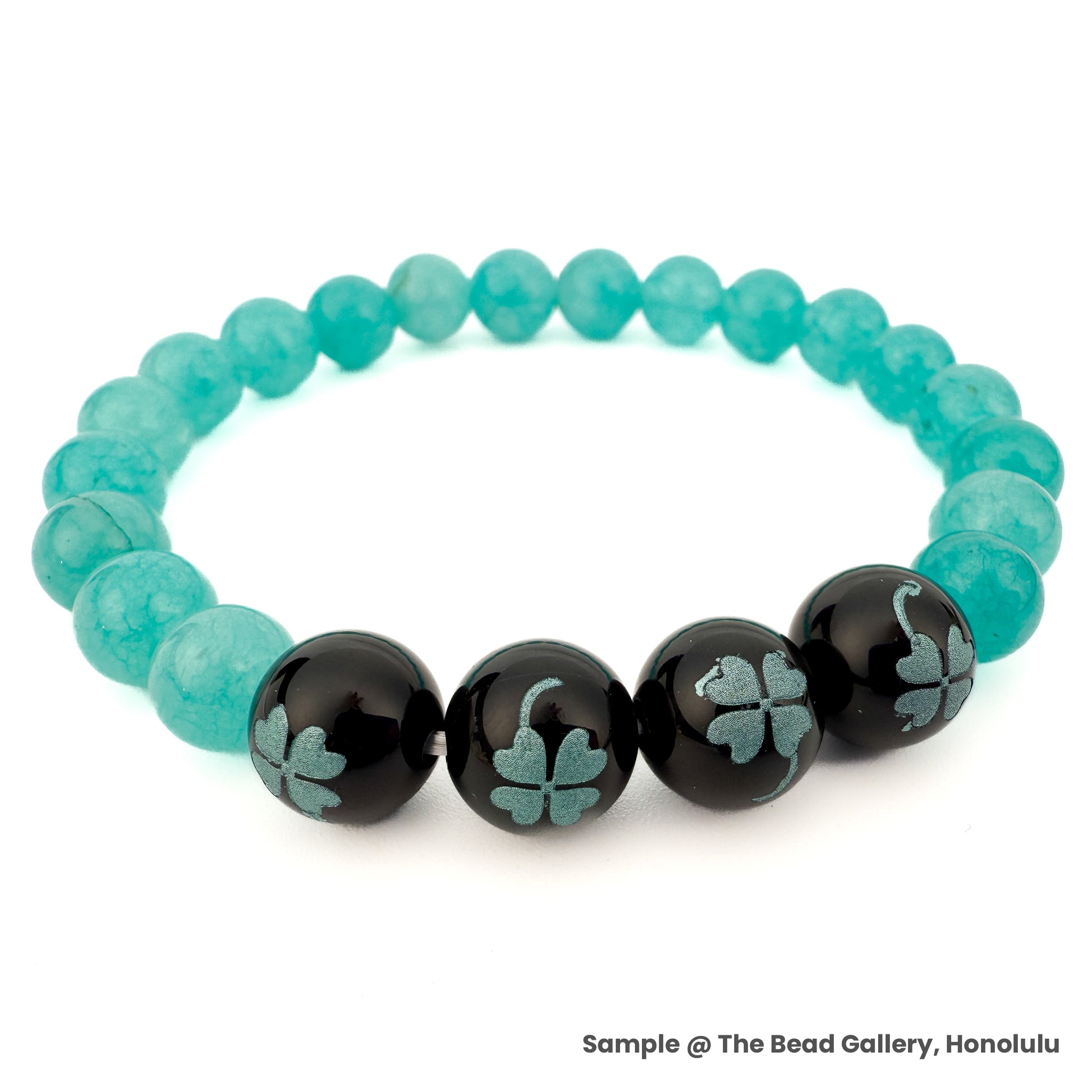 Aqua Stone 8mm Round Bead - 7.5" Strand (GEM447)-The Bead Gallery Honolulu