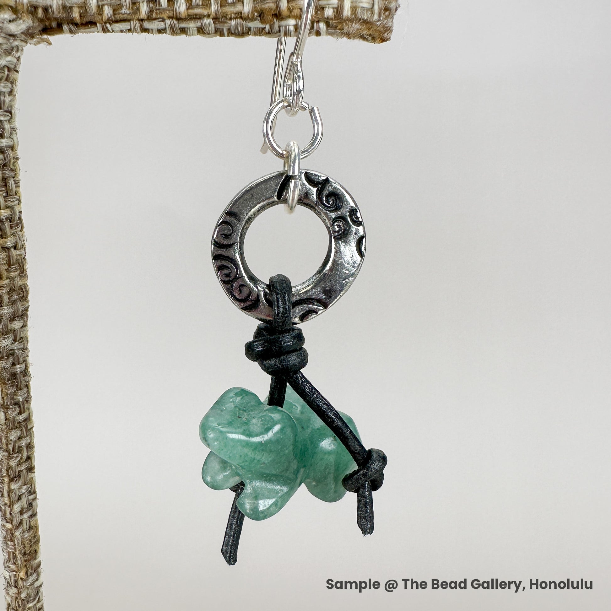 Tin Box 18: 7mmx20mm Aventurine Carved Frog (2 pc/P1669)-The Bead Gallery Honolulu