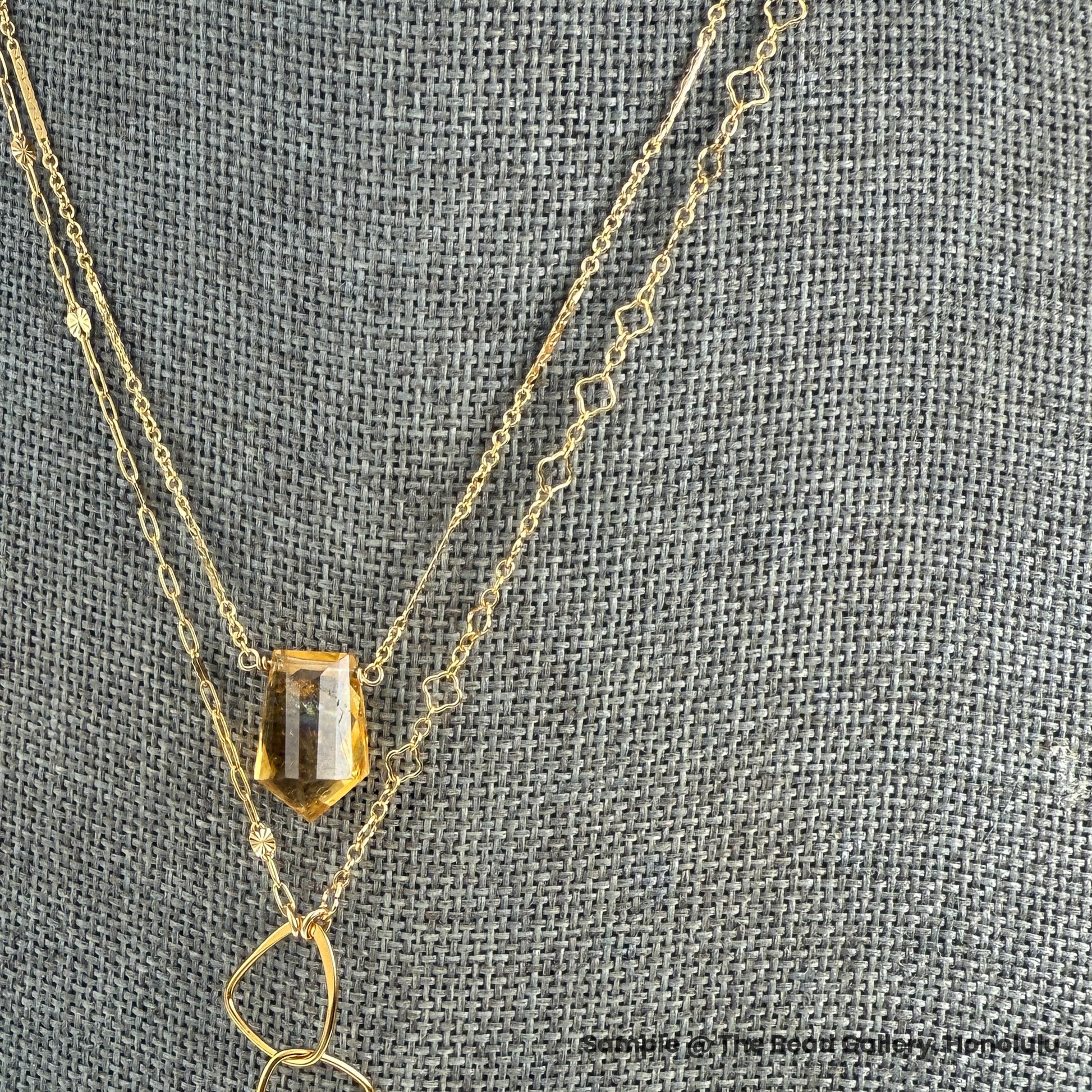 4mm Clover w/3-link Cable Chain - Silver | Gold (1 in/CH374)-The Bead Gallery Honolulu