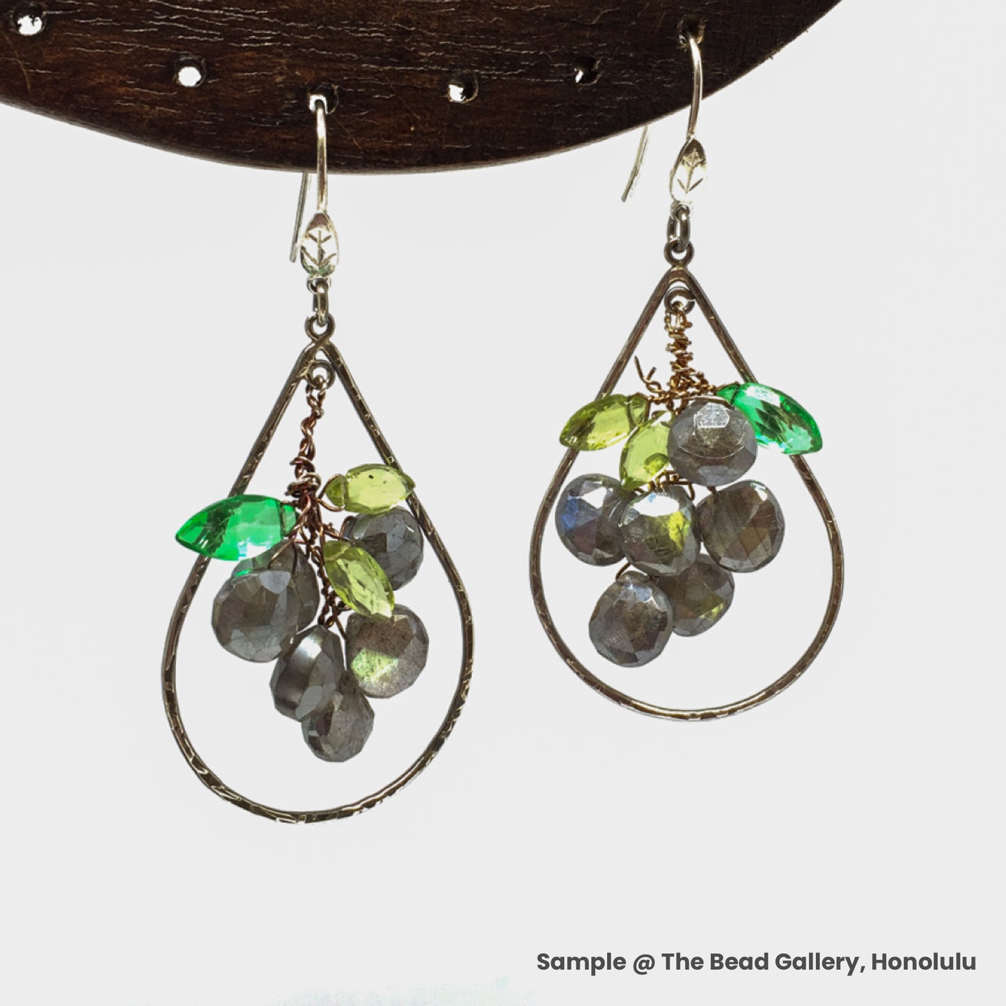 Chandelier Teardrop 40x27mm Frame - Sterling Silver (1 pc/M378)-The Bead Gallery Honolulu