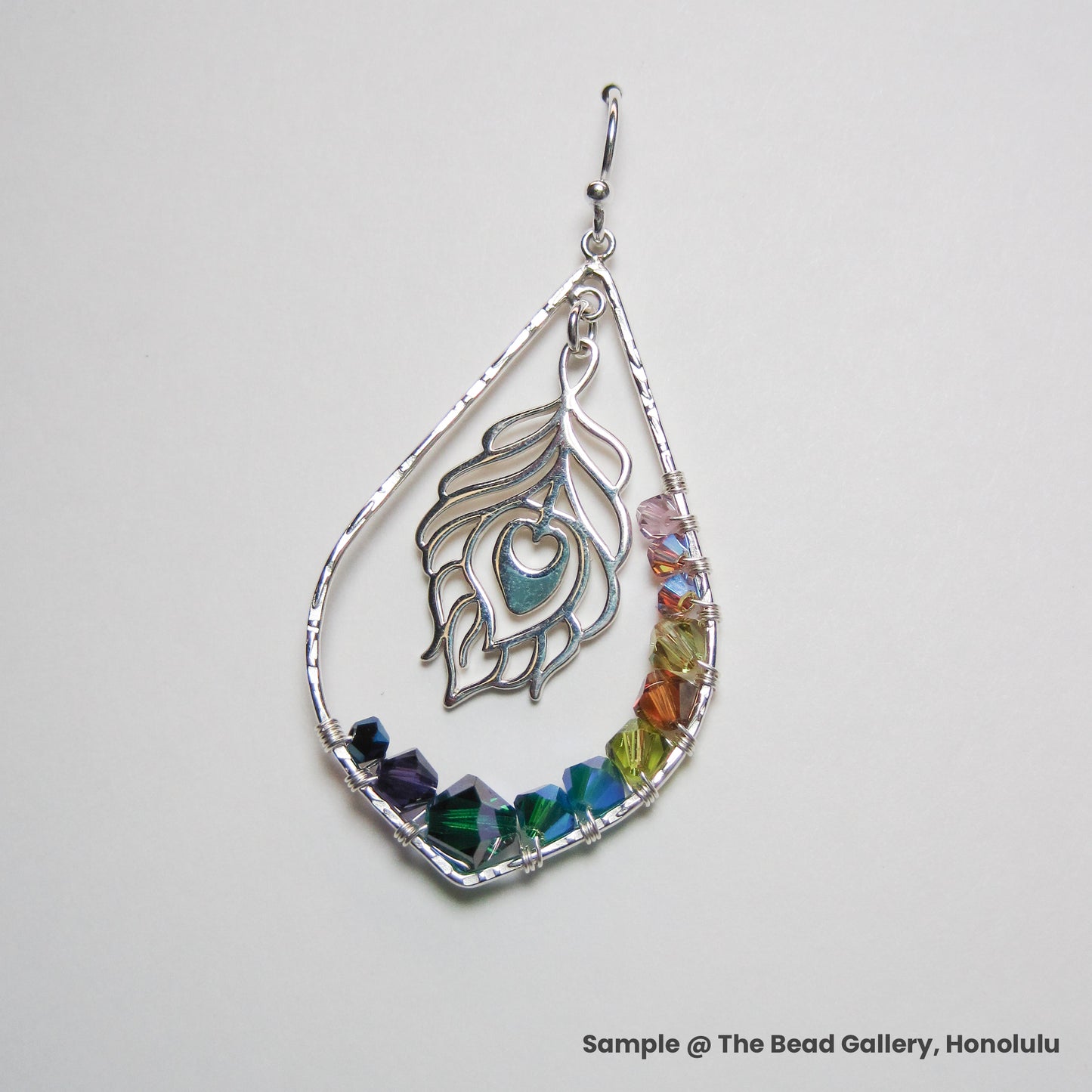 Chandelier Teardrop 40x27mm Frame - Sterling Silver (1 pc/M378)-The Bead Gallery Honolulu