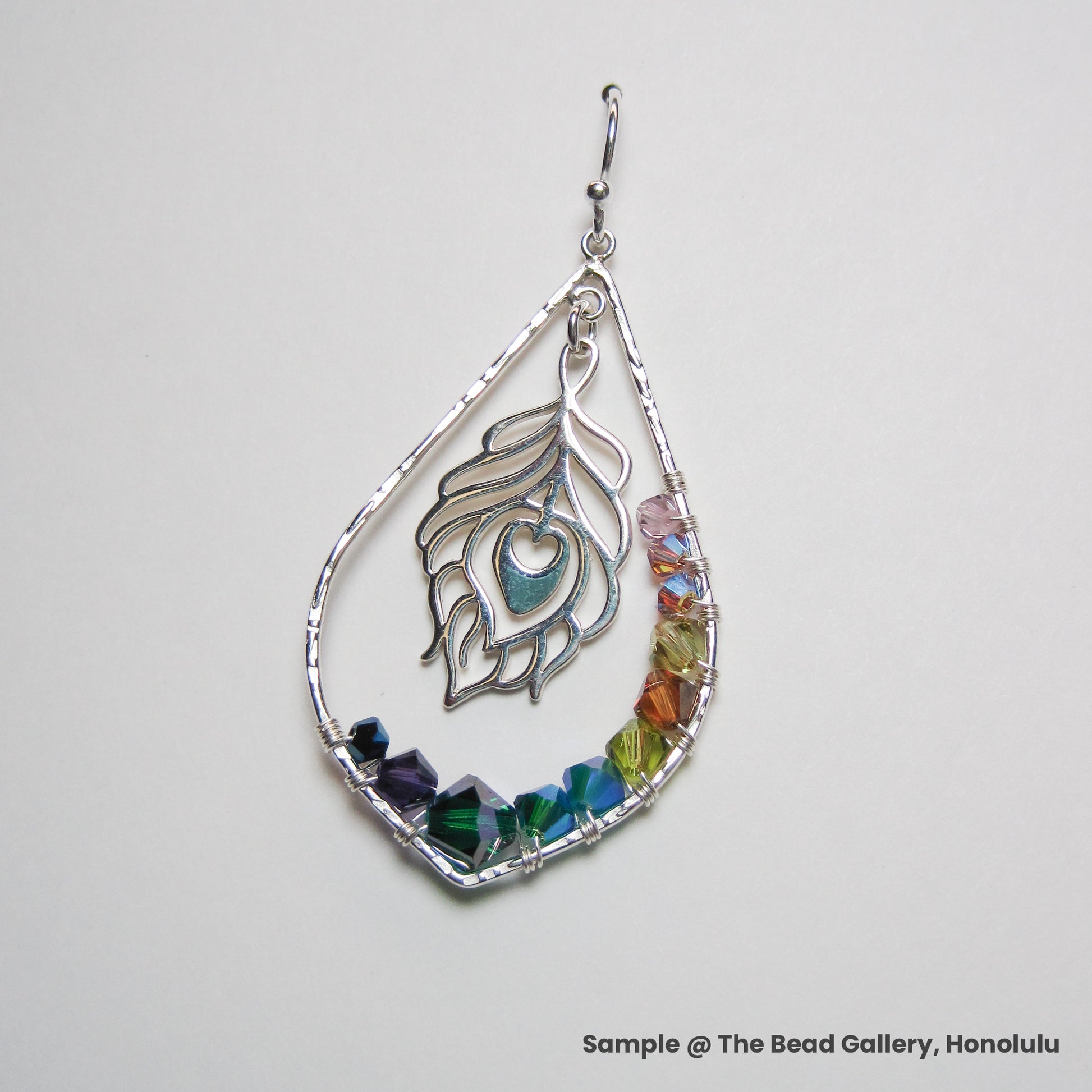Chandelier Teardrop 40x27mm Frame - Sterling Silver (1 pc/M378)-The Bead Gallery Honolulu