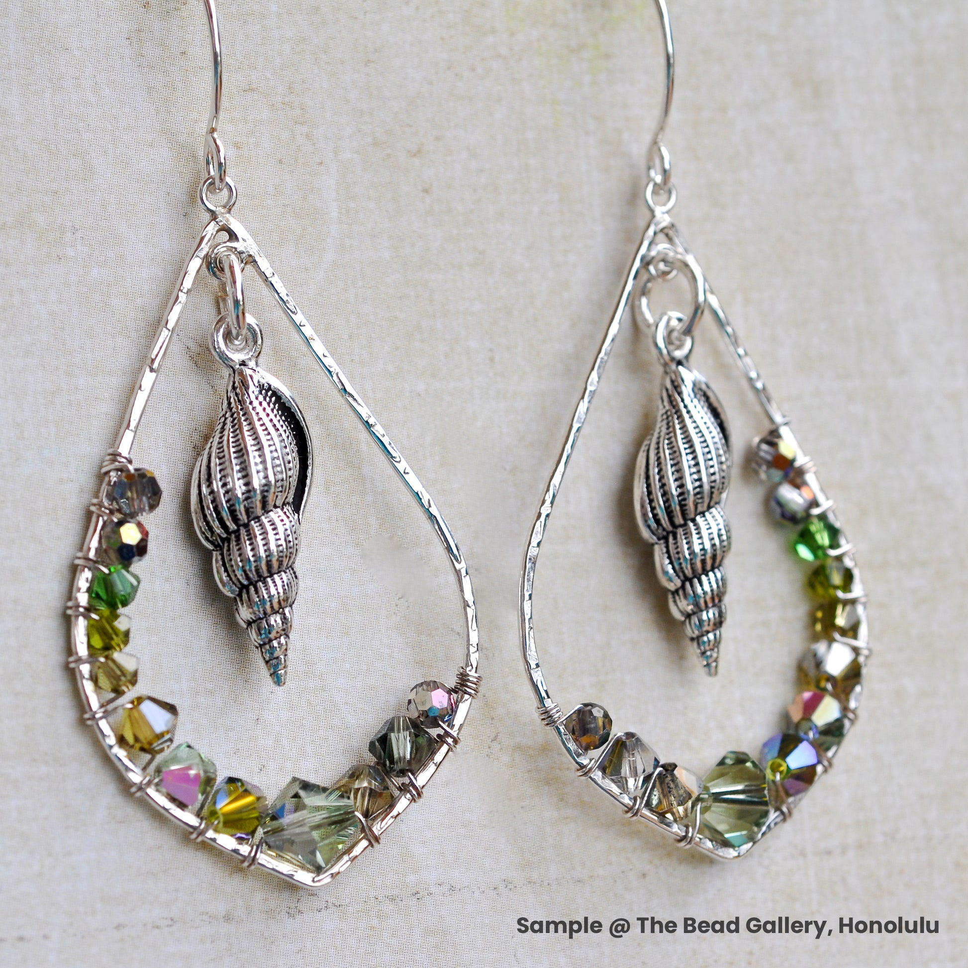 Chandelier Teardrop 40x27mm Frame - Sterling Silver (1 pc/M378)-The Bead Gallery Honolulu