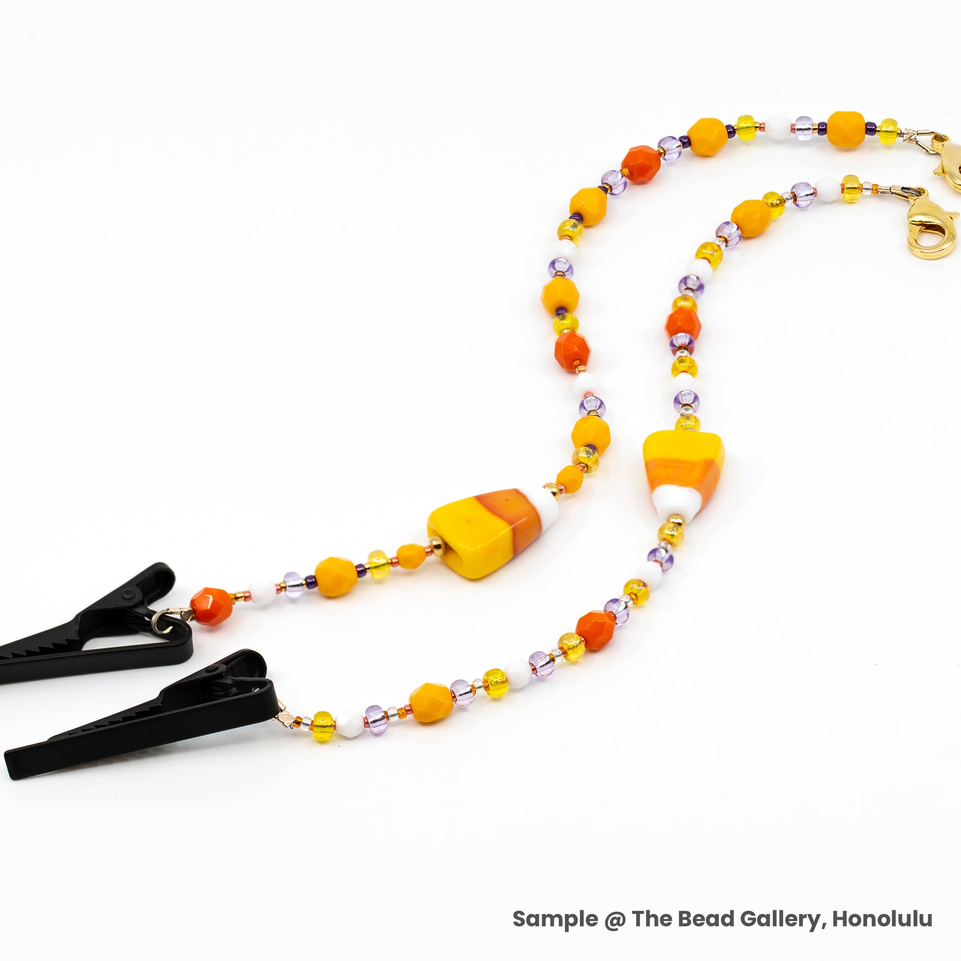 Calvin Orr Handmade Glass Candy Corn Bead - 1 pc. (LB33)-The Bead Gallery Honolulu