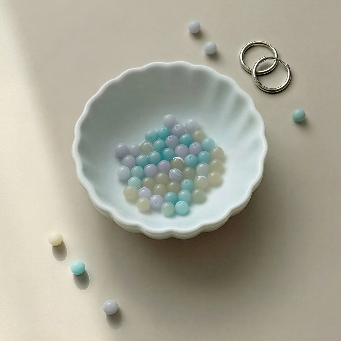 Peace & Calm 6mm Gemstone Mala Mix (51 pcs/KT322) – AI Studio Image (AI)