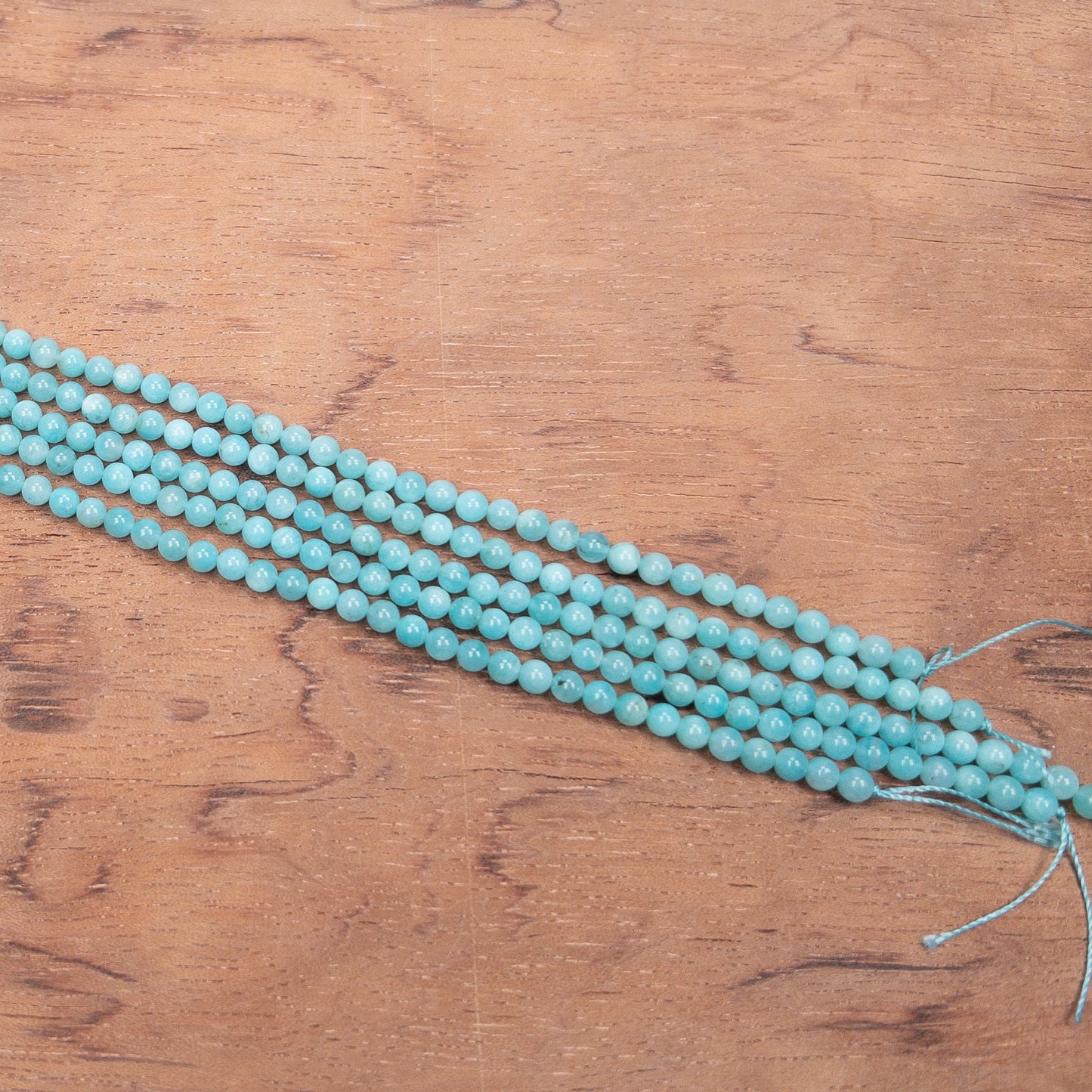 Amazonite 4mm Smooth Round Bead - 7.75" Strand