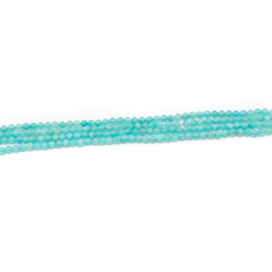 Amazonite 4mm Smooth Round Bead - 8" Strand