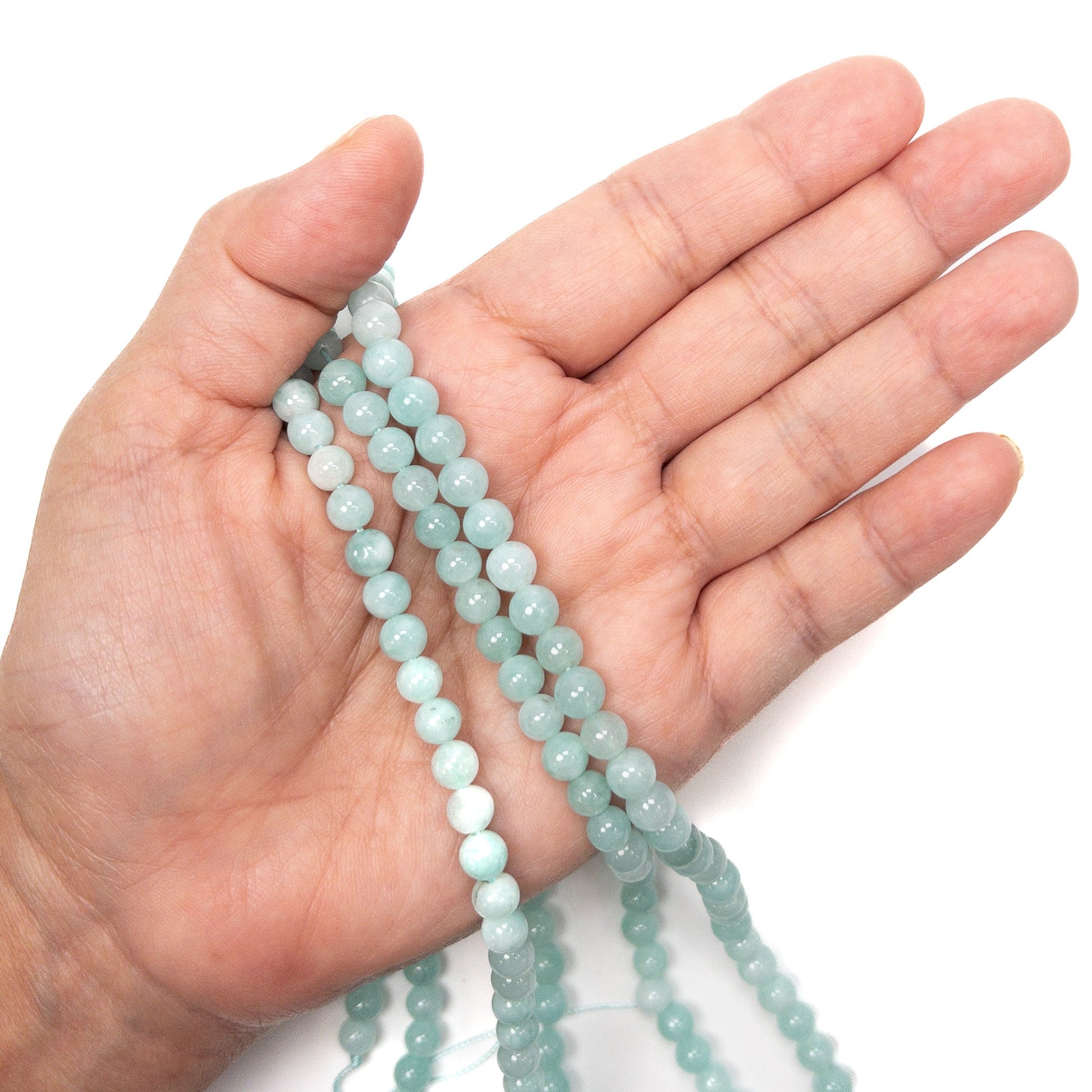 Amazonite Quartz 6mm Round Bead - 7.25" Strand