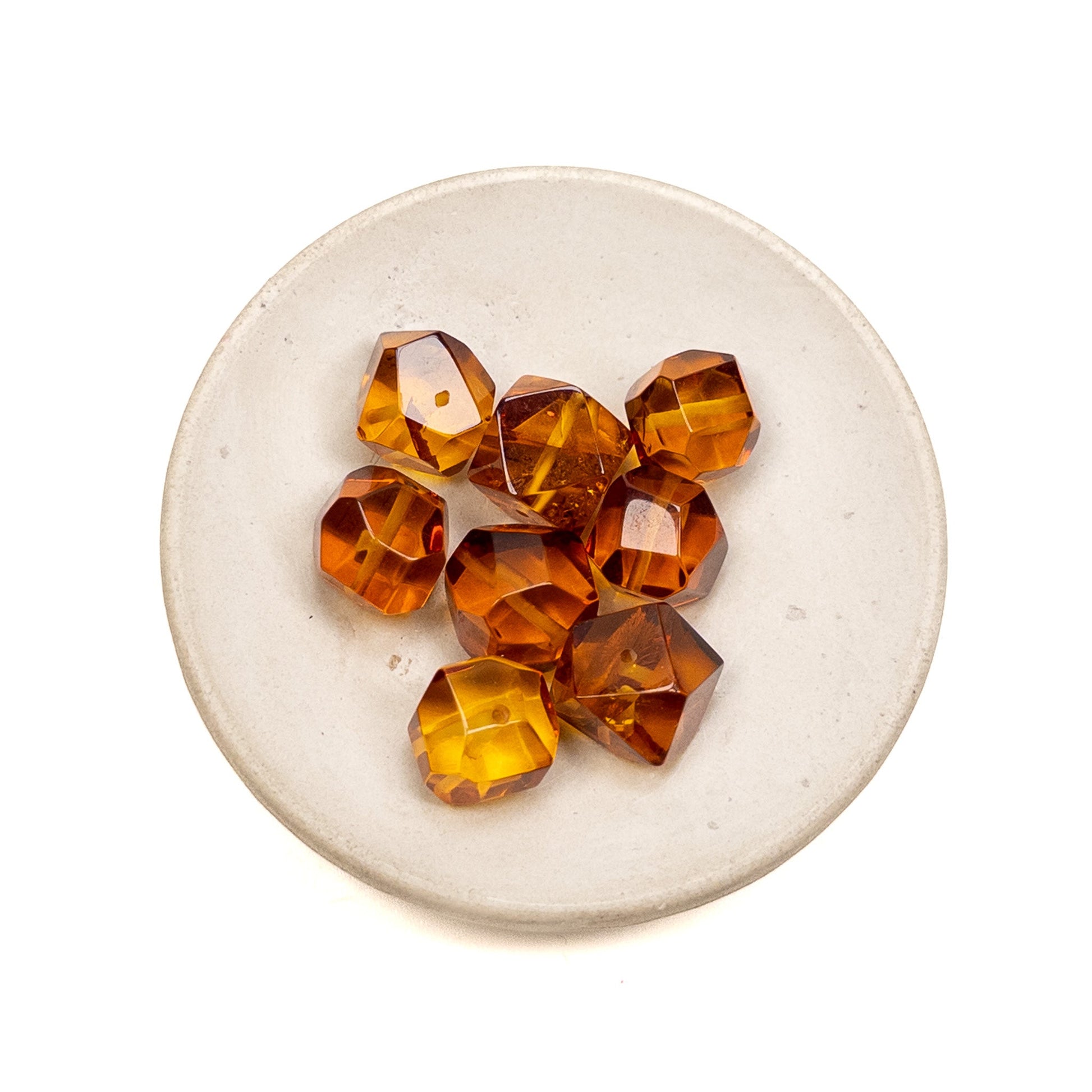 Amber 11-12mm Faceted Bead - 1 pc.